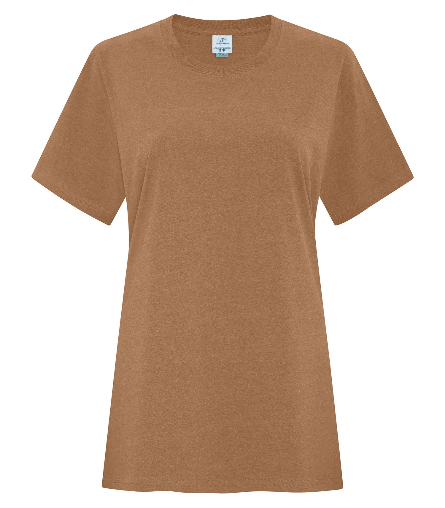 Premium ATC_EarthWash - ATC™ EARTH WASH® LADIES' TEE. - ATC6040L | Custom Embroidery Available - Fast Turnaround Earth Caramel ATC6040L ATC_EarthWash