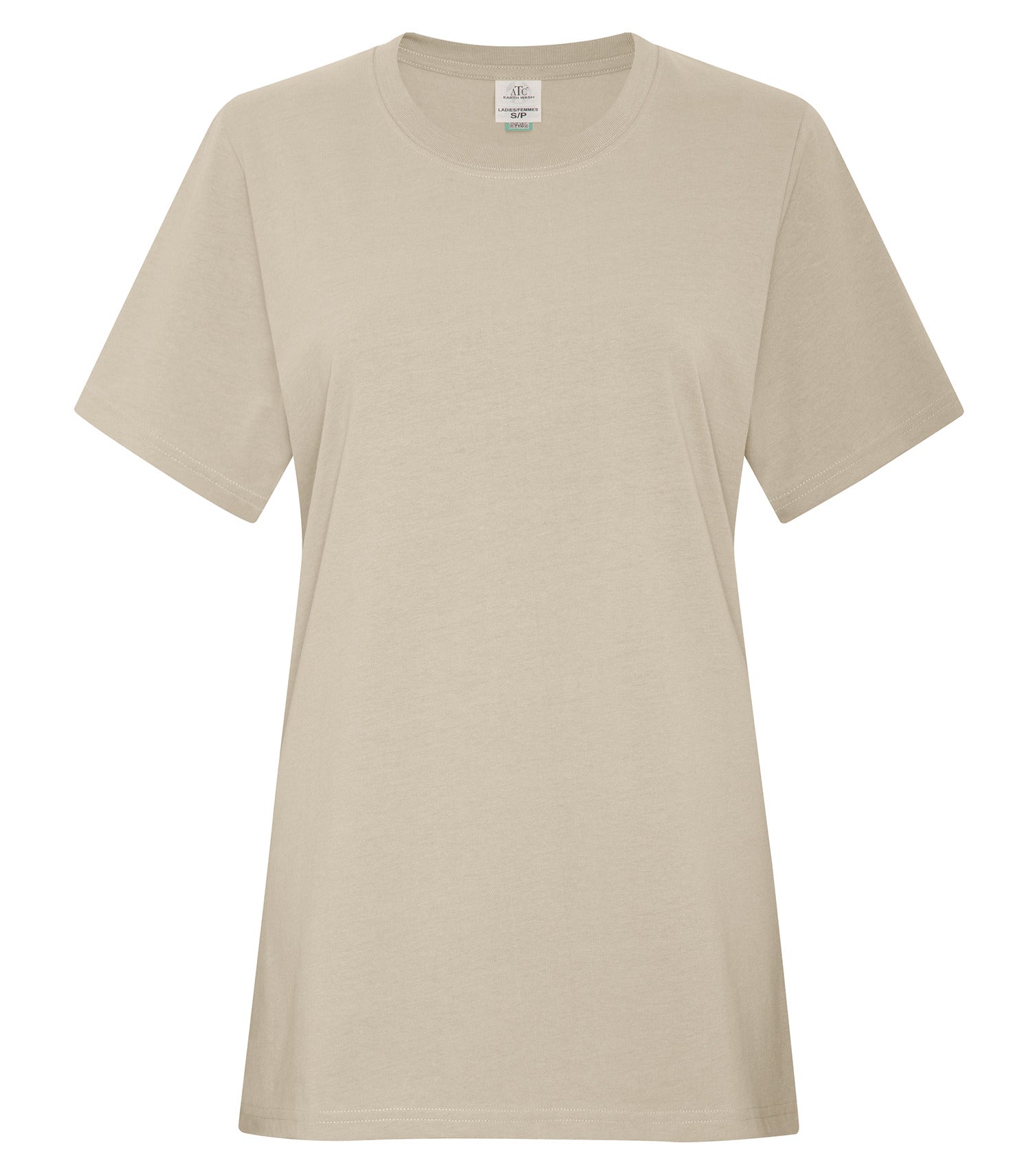 Premium ATC_EarthWash - ATC™ EARTH WASH® LADIES' TEE. - ATC6040L | Custom Embroidery Available - Fast Turnaround Earth Sand ATC6040L ATC_EarthWash