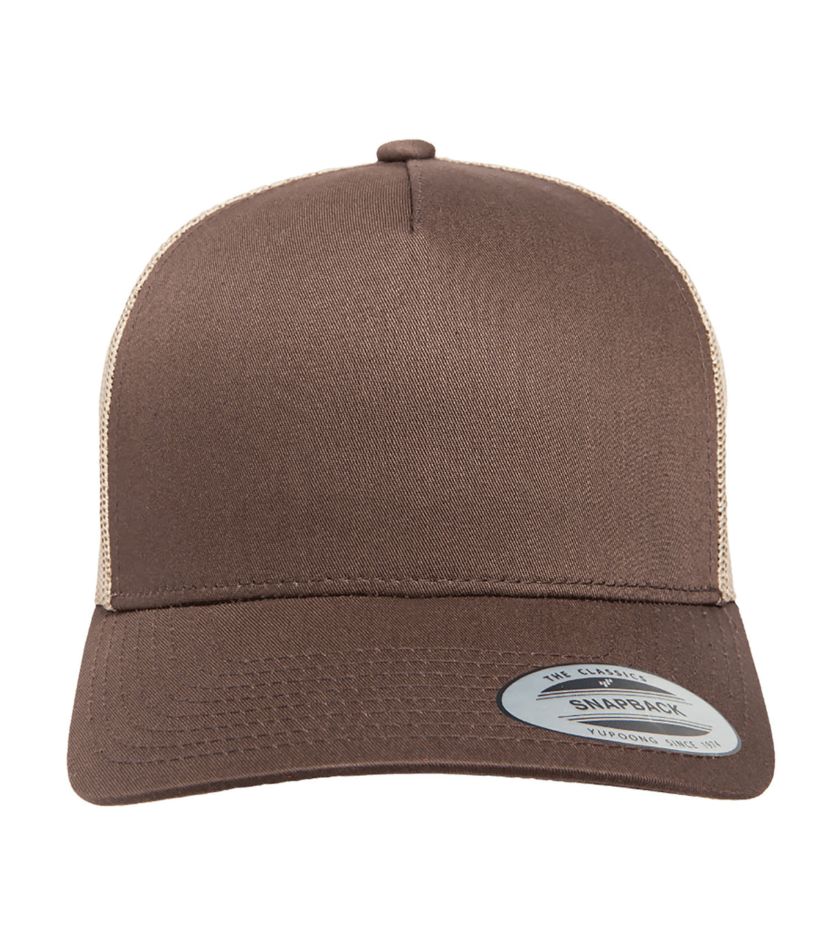 ATC YP Classics ATC6506, Yp Classics Five-panel Retro Trucker Cap, Brown/Khaki