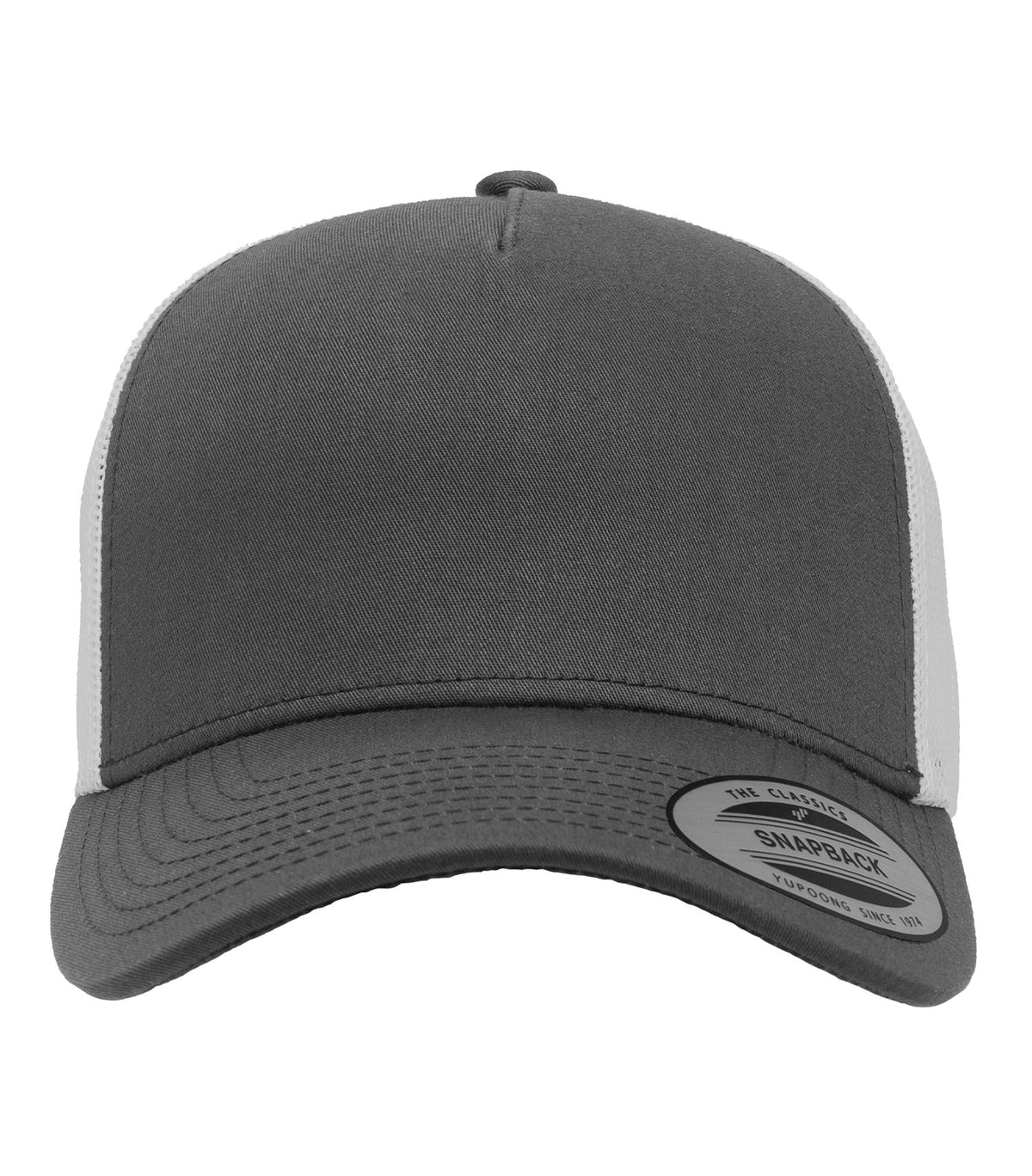 ATC YP Classics ATC6506, Yp Classics Five-panel Retro Trucker Cap, Charcoal/White