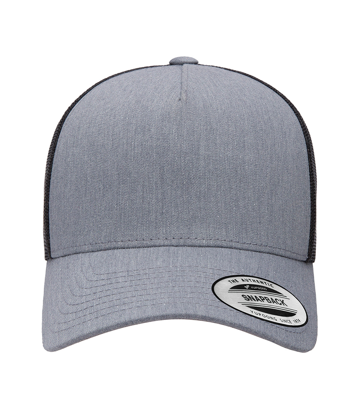 ATC YP Classics ATC6506, Yp Classics Five-panel Retro Trucker Cap, Heather/Black