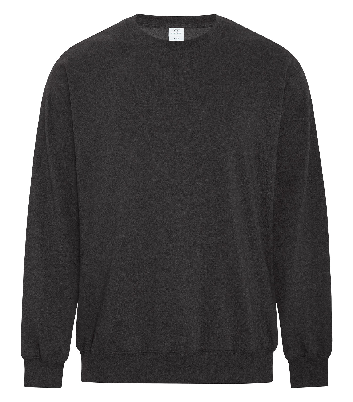 Premium ATC_EarthWash - ATC™ EARTH WASH® TOURBILLON FLEECE CREWNECK SWEATSHIRT. - ATCF6400 | Custom Embroidery Available - Fast Turnaround Earth Black ATC_EarthWash ATCF6400