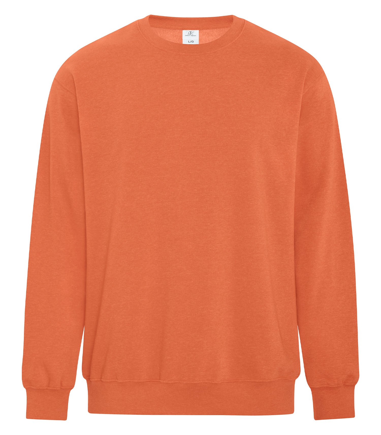 Premium ATC_EarthWash - ATC™ EARTH WASH® TOURBILLON FLEECE CREWNECK SWEATSHIRT. - ATCF6400 | Custom Embroidery Available - Fast Turnaround Earth Orange ATC_EarthWash ATCF6400