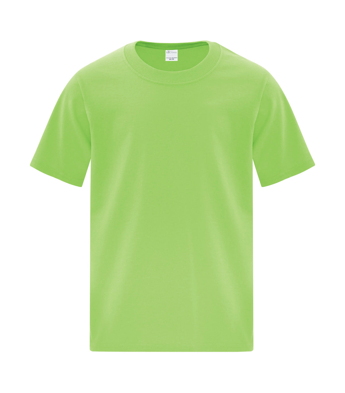 ATC Everyday Collection ATCS1000Y, Everyday Side Seam Youth Tee, Lime