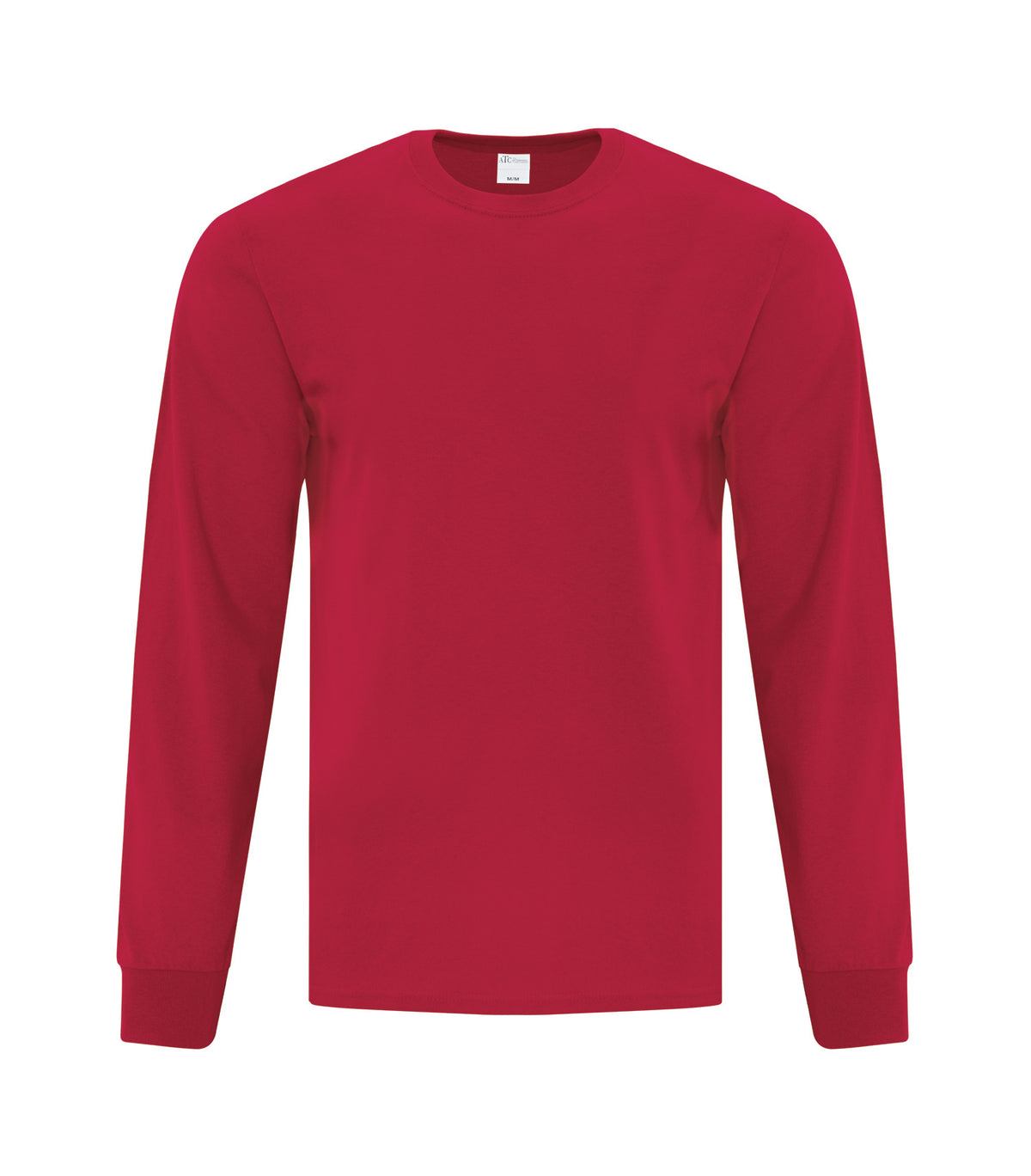 ATC Everyday Collection ATCS1015, Everyday Side Seam Long Sleeve Tee, Red
