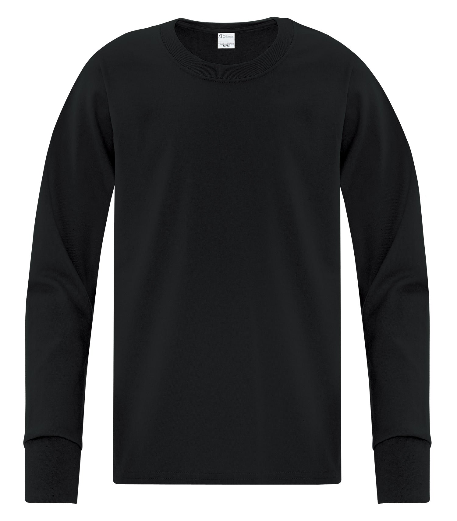 Everyday - ATC™ EVERYDAY SIDE SEAM LONG SLEEVE YOUTH TEE. - ATCS1015Y Black ATCS1015Y Everyday