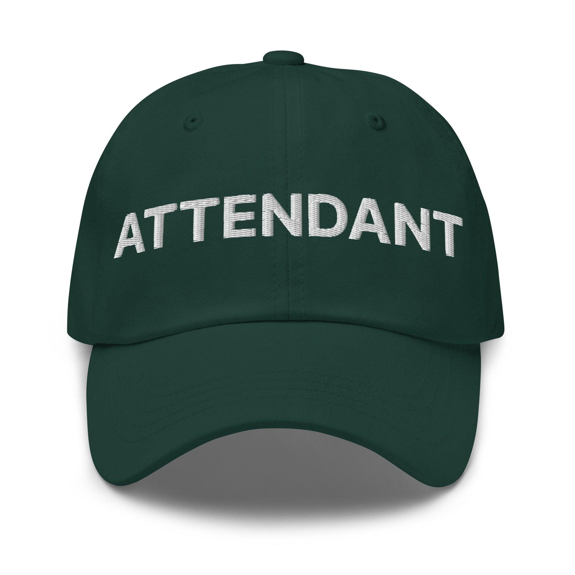 Premium Attendant Uniform Work Embroidered Dad Hat | Custom Embroidery Available - Fast Turnaround Spruce Capital Crowns Dad Hats Work