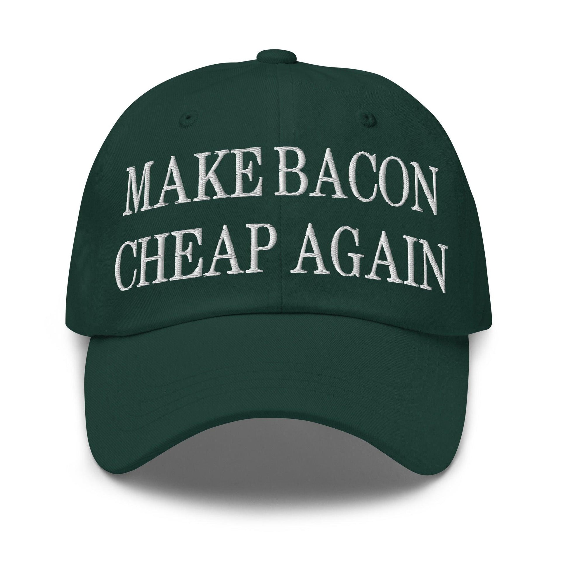 Bacon it again hat: toronto custom apparel souvenir baih01 - Toronto Embroidery Spruce baseball cap bulk orders capital crowns capital crowns designs custom caps custom decoration custom embroidery dad hats durable embroidered hats embroidery service fast turnaround headwear long lasting make again premium quality professional embroidery professional grade toronto embroidery trucker hat