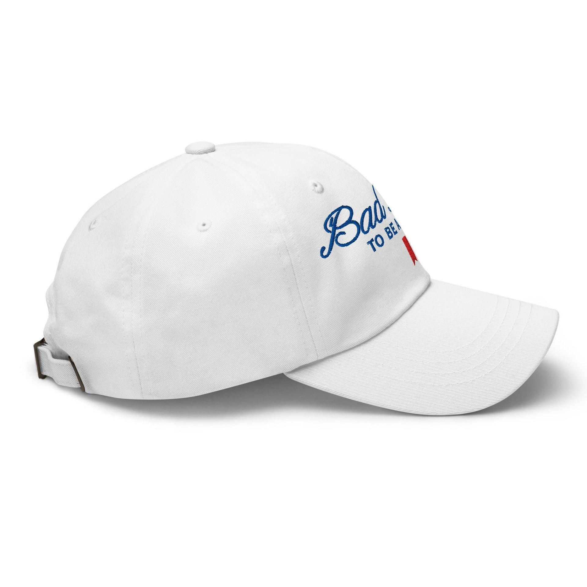 Bad Day to be a Beer Embroidered Dad Hat - Toronto Embroidery baseball cap bulk orders capital crowns custom caps custom decoration custom embroidery dad hats embroidered hats embroidery service fast turnaround funny headwear professional embroidery toronto embroidery trucker hat