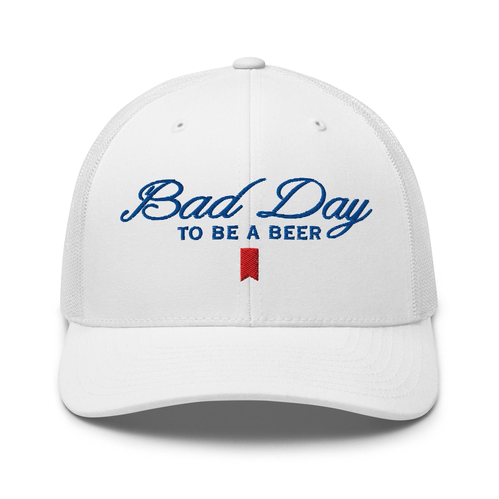 Bad Day to be a Beer Embroidered Mesh Trucker Hat Default Title Capital Crowns Funny Trucker Hats