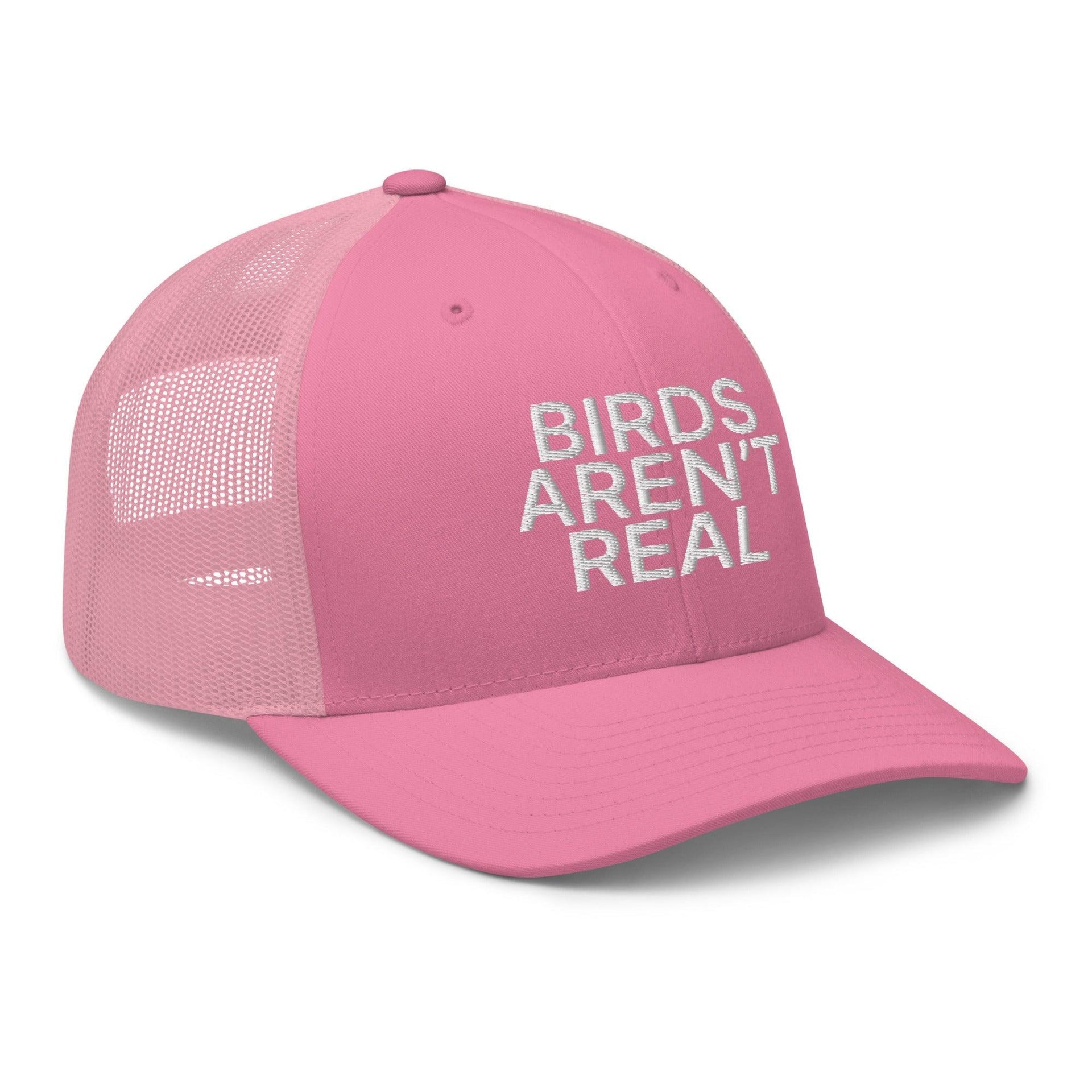 Birds Aren't Real Embroidered Mesh Trucker Hat Capital Crowns Funny Trucker Hats