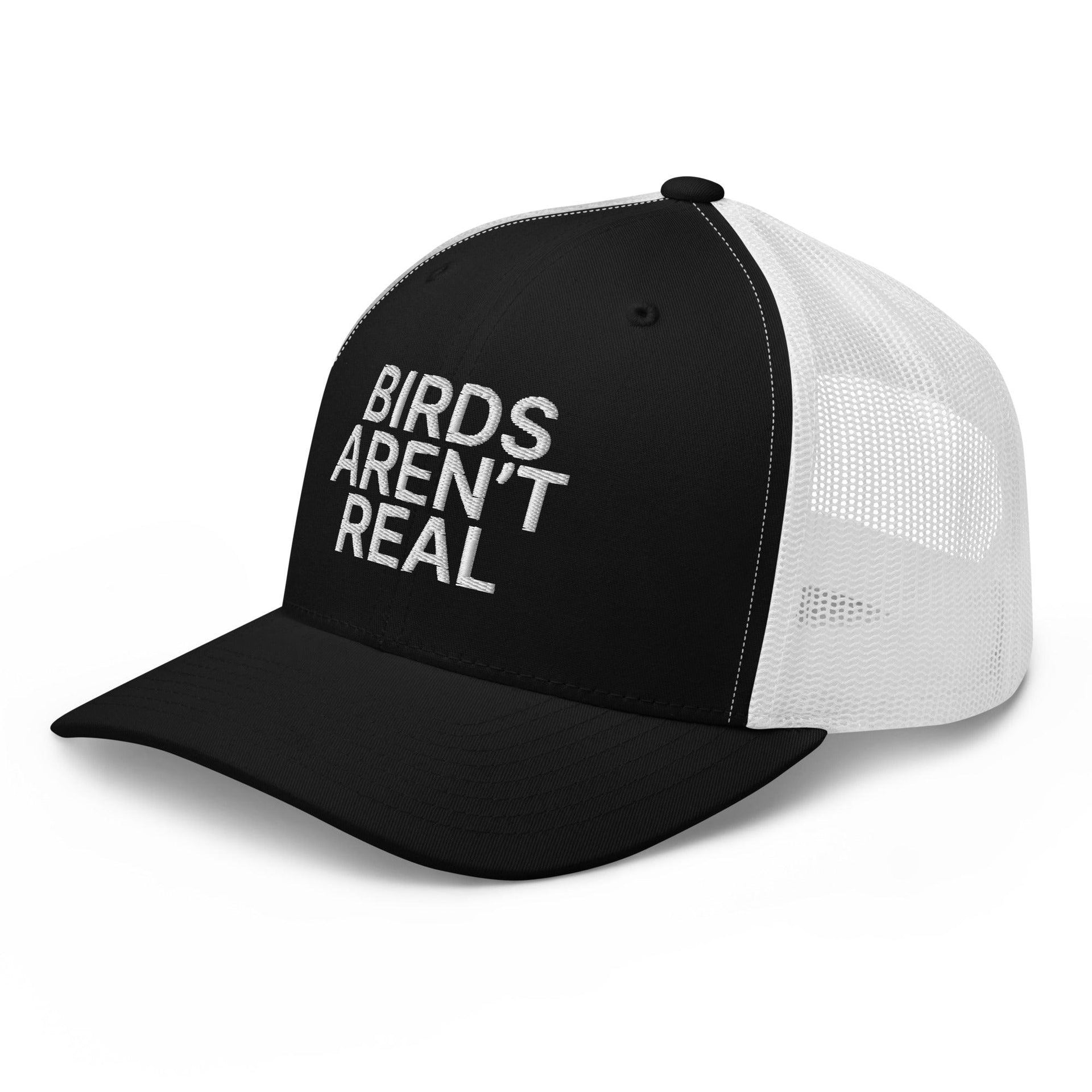 Birds Aren't Real Embroidered Mesh Trucker Hat Capital Crowns Funny Trucker Hats