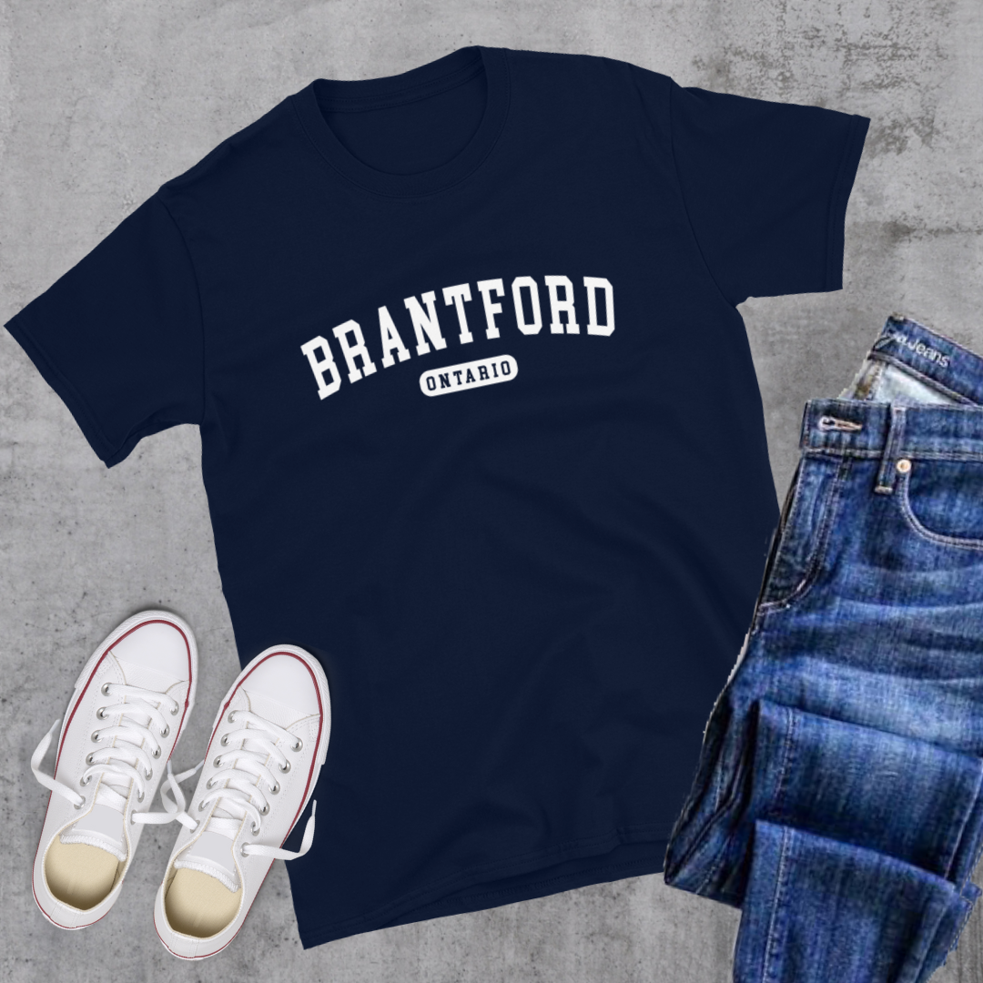 Brantford College Tee Navy Canadian City Apparel