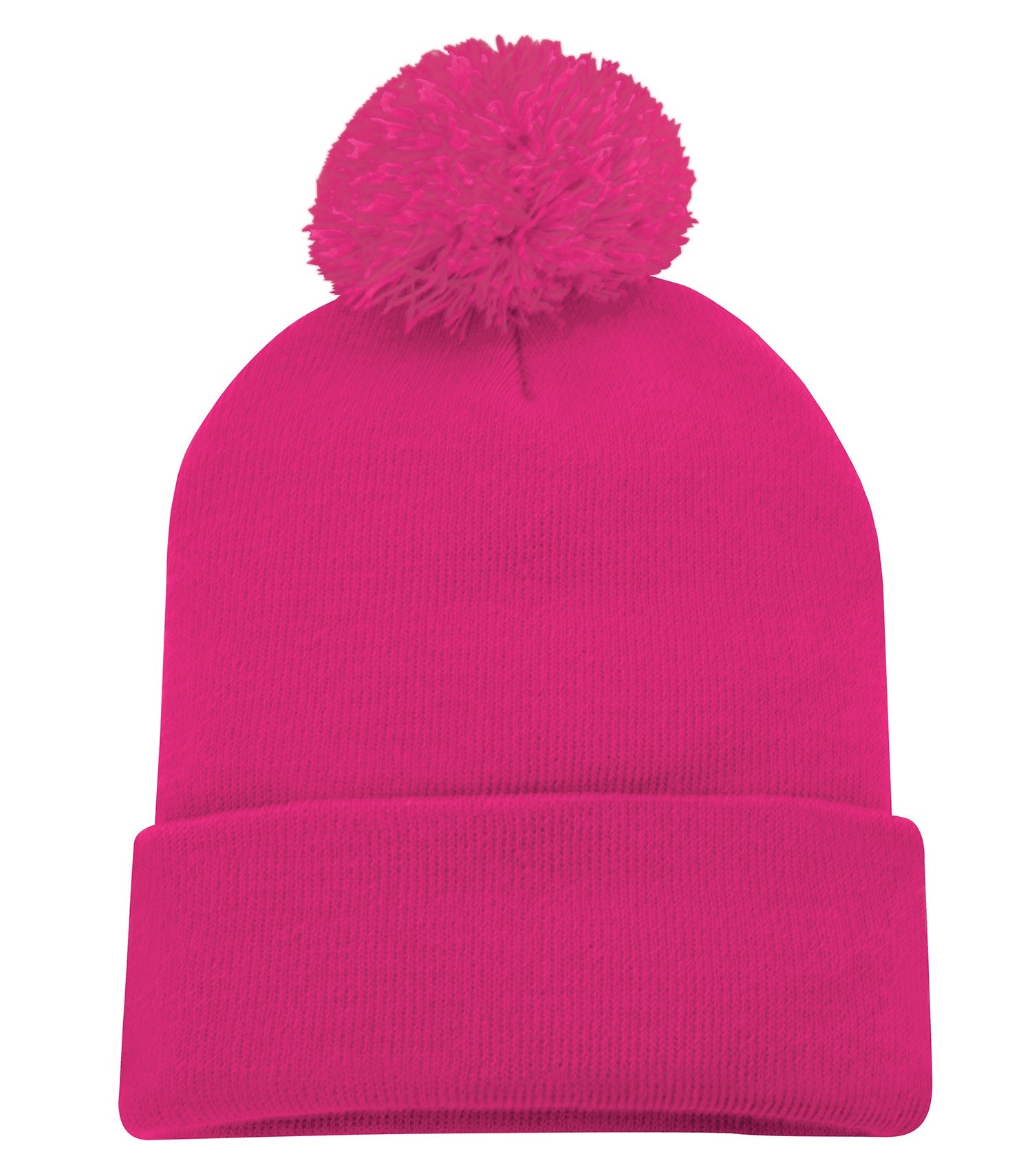 ATC - ATC™ EVERYDAY POM POM CUFF TOQUE. - C1202 Pink Raspberry OSFA ATC C1202