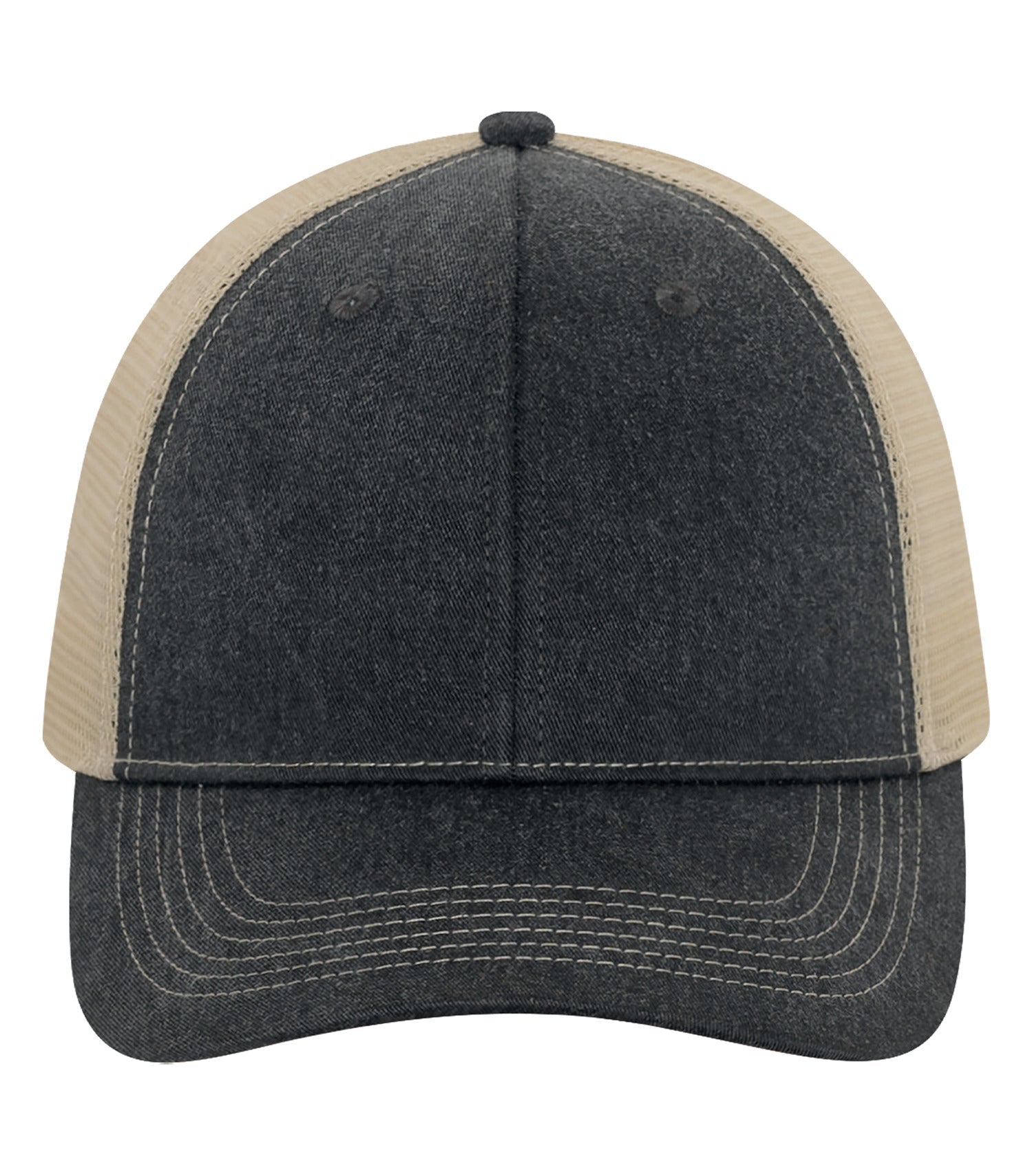 ATC - ATC™ PIGMENT DYED TRUCKER CAP. - C1322 Black Crème OSFA ATC C1322
