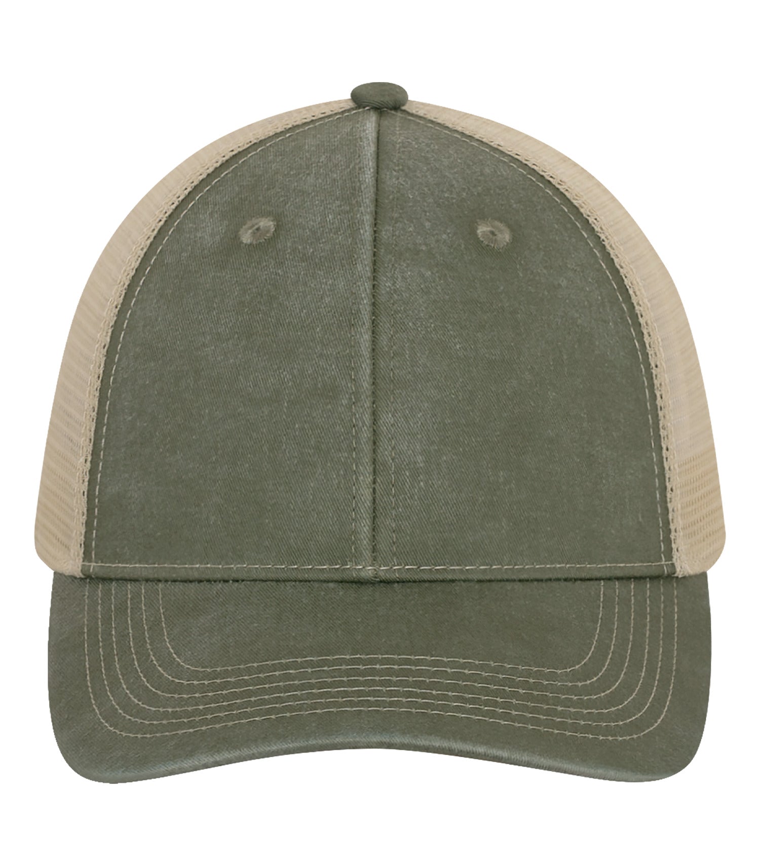 ATC - ATC™ PIGMENT DYED TRUCKER CAP. - C1322 Military Green Crème OSFA ATC C1322