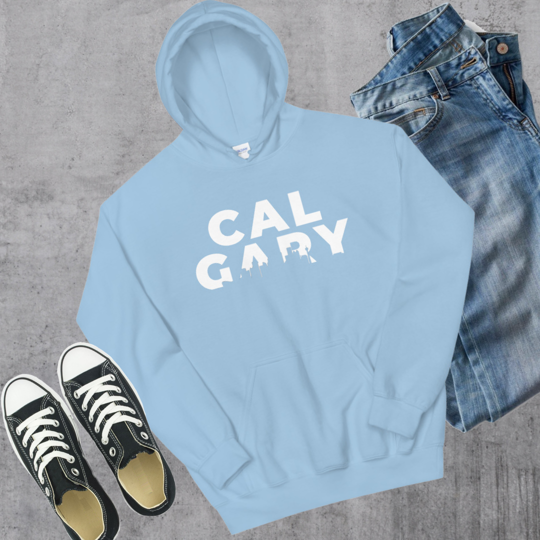Calgary Hoodie Light Blue Alberta Canadian City Apparel Toronto