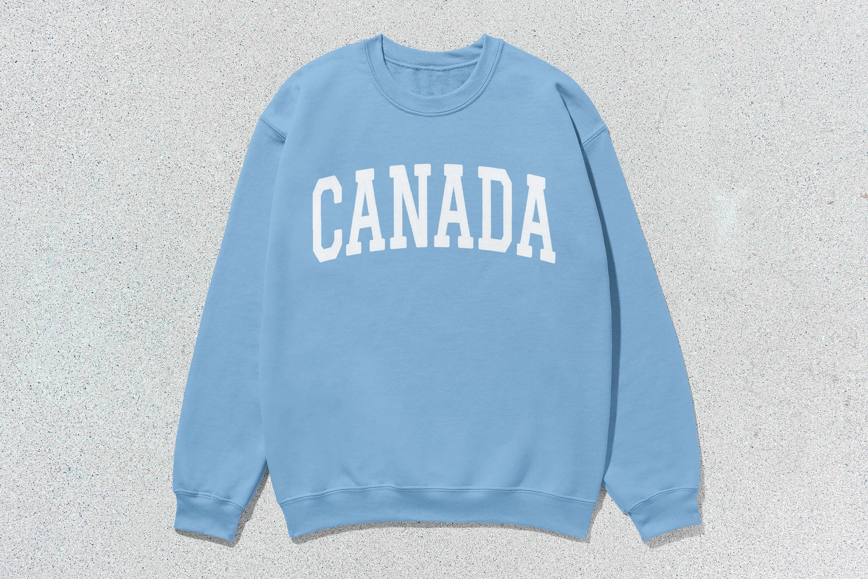 Canada - Unisex Heavyweight Crewneck Sweatshirt Blue Canada Cities crewnecks hoodies sweaters