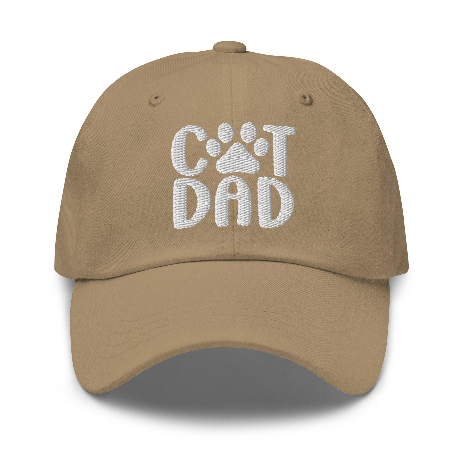 Cat Dad Embroidered Dad Hat Khaki Capital Crowns Dad Hats Funny