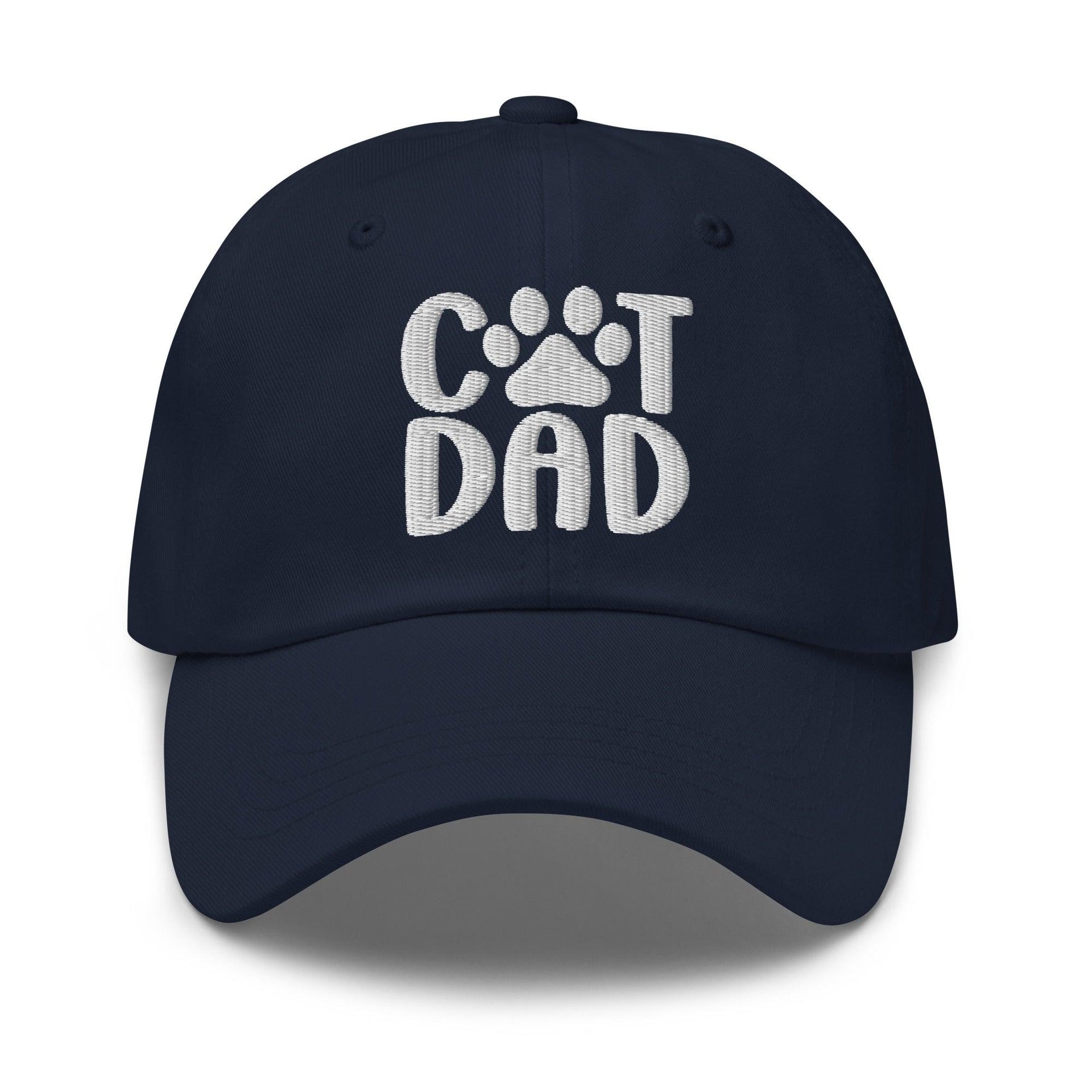 Cat Dad Embroidered Dad Hat Navy Capital Crowns Dad Hats Funny