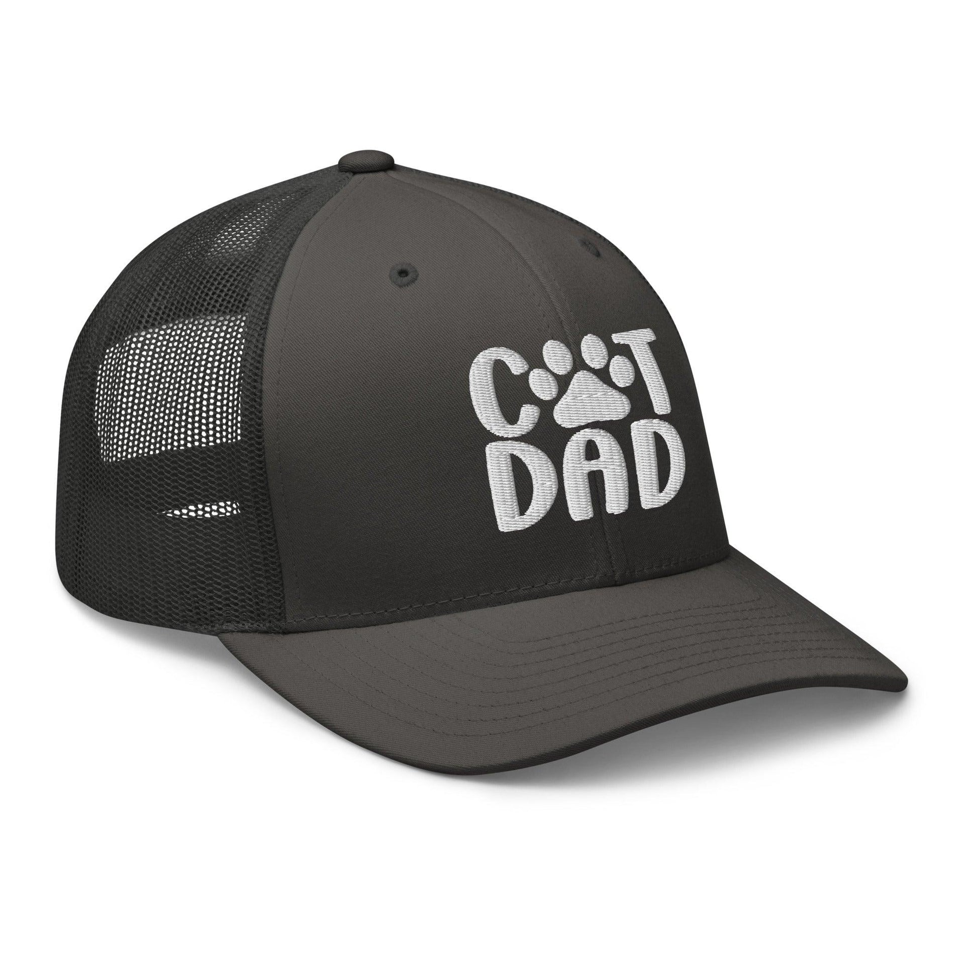 Cat Dad Embroidered Mesh Trucker Hat Capital Crowns Funny Trucker Hats