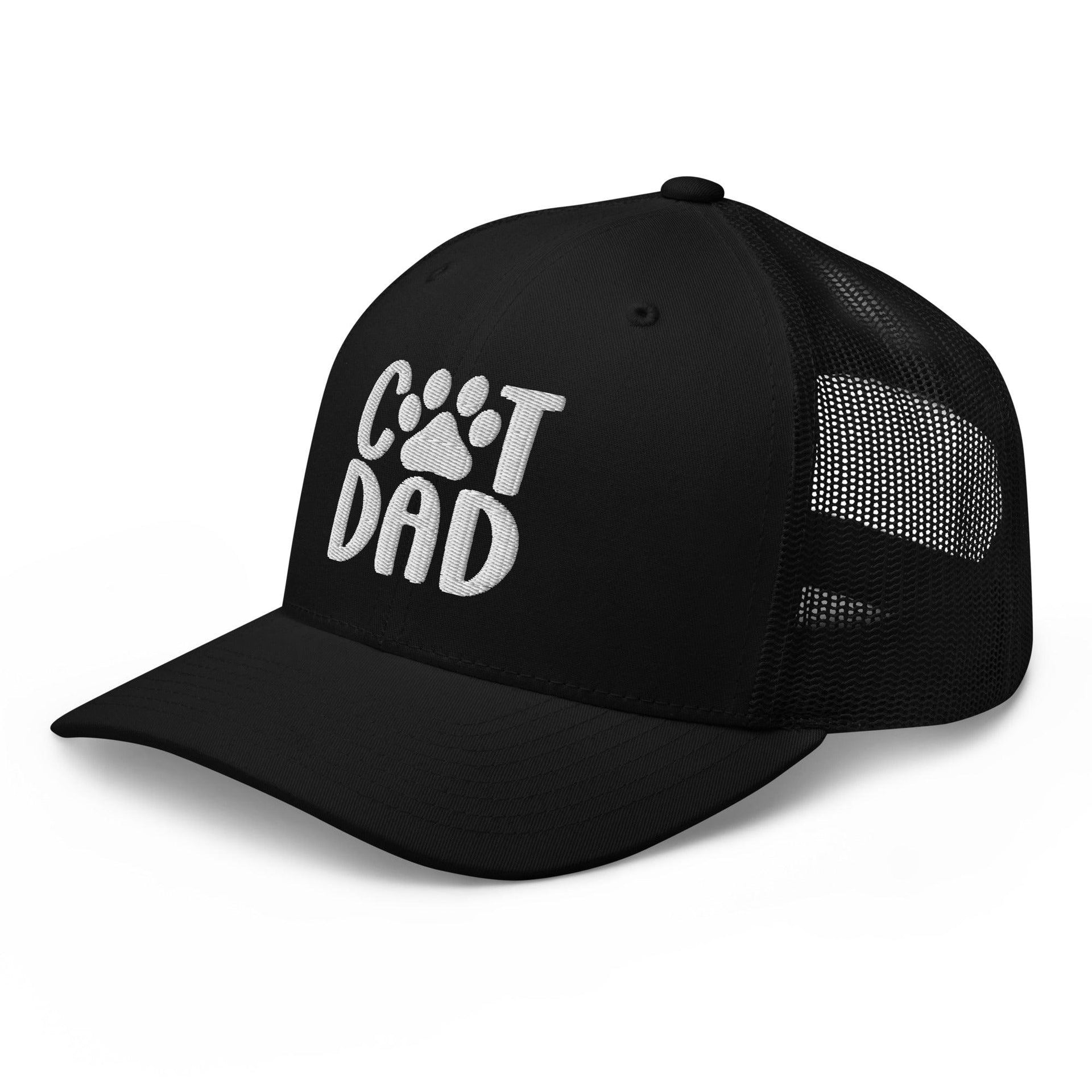 Cat Dad Embroidered Mesh Trucker Hat Capital Crowns Funny Trucker Hats