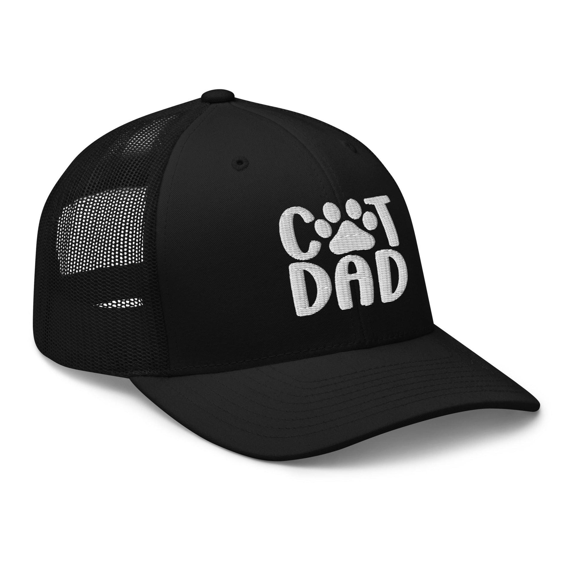 Cat Dad Embroidered Mesh Trucker Hat Capital Crowns Funny Trucker Hats