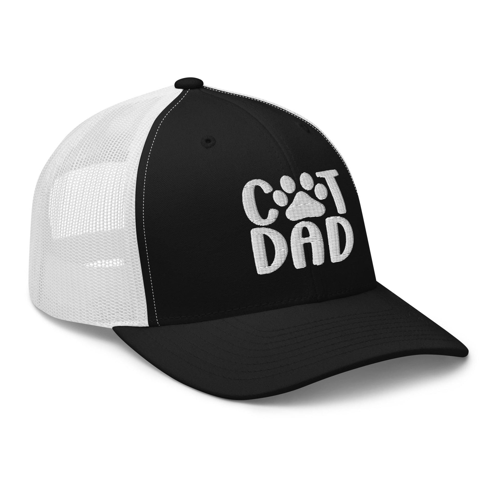 Cat Dad Embroidered Mesh Trucker Hat Capital Crowns Funny Trucker Hats