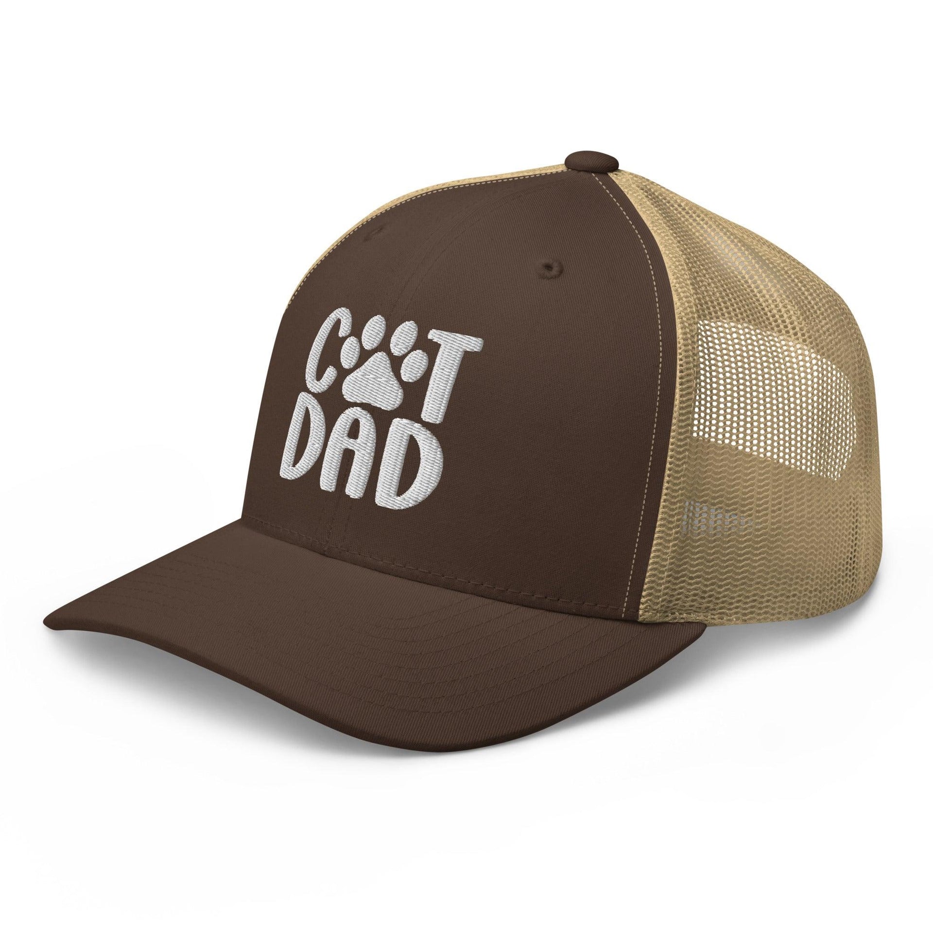 Cat Dad Embroidered Mesh Trucker Hat Capital Crowns Funny Trucker Hats