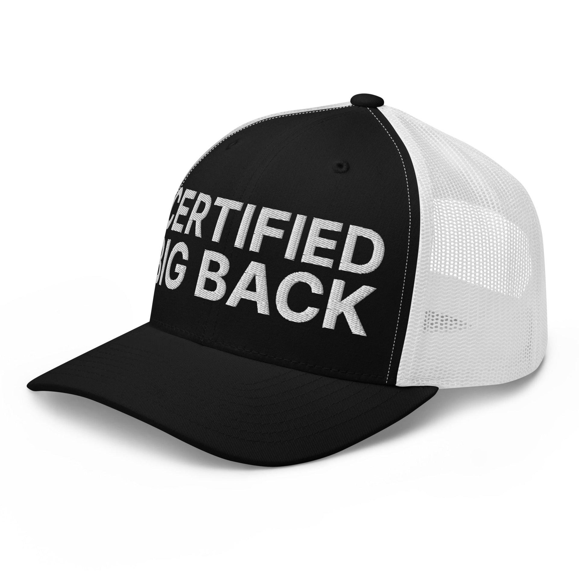 Certified Big Back Embroidered Mesh Trucker Hat Capital Crowns Funny Trucker Hats