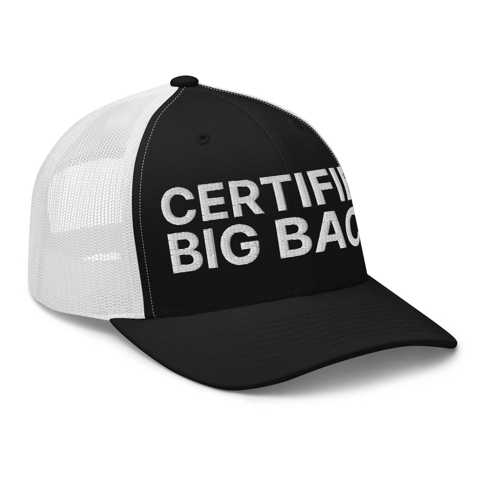 Certified Big Back Embroidered Mesh Trucker Hat Capital Crowns Funny Trucker Hats