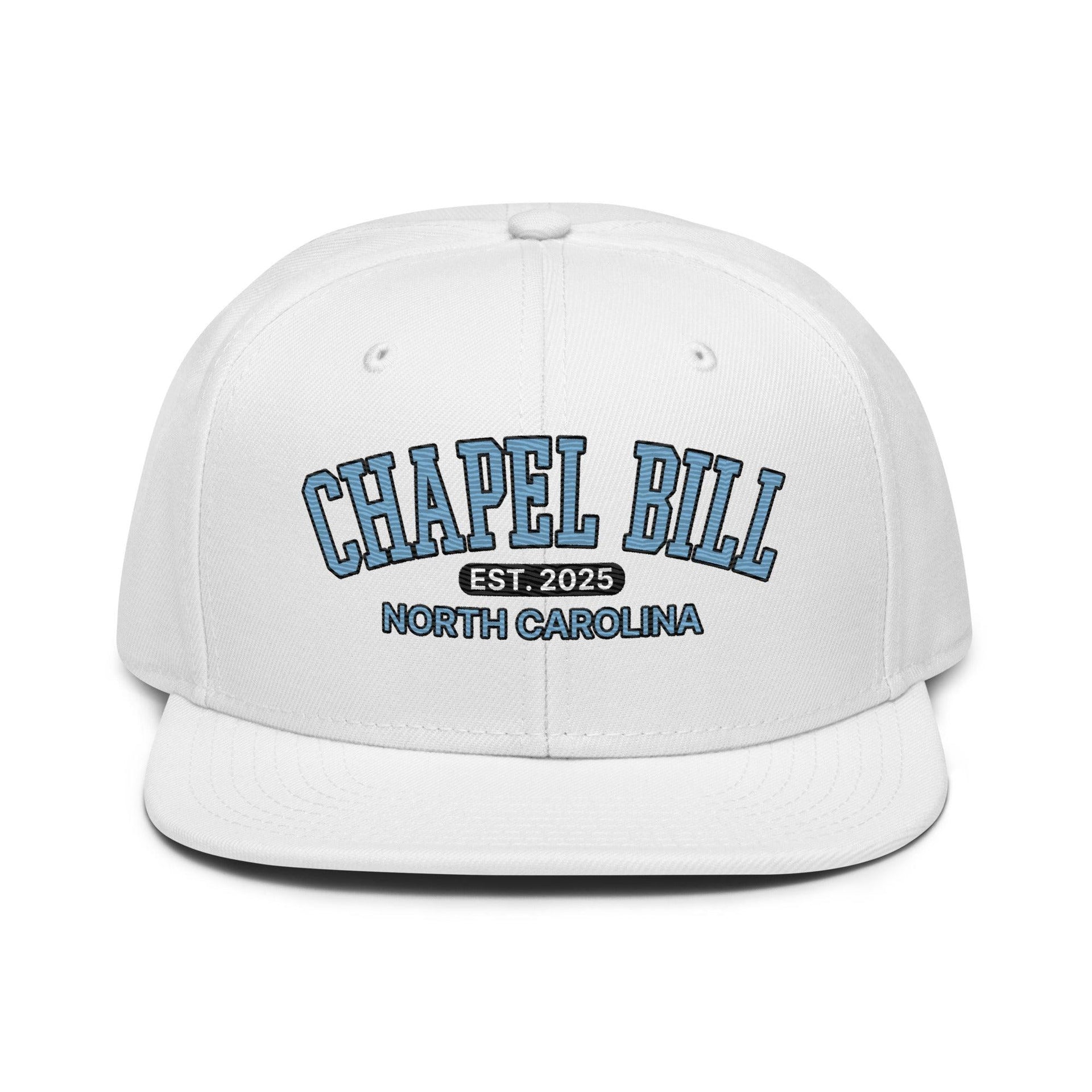 Chapel Bill Belichick Coach UNC Flat Bill Brim Snapback Hat White Capital Crowns College Snapback Hats