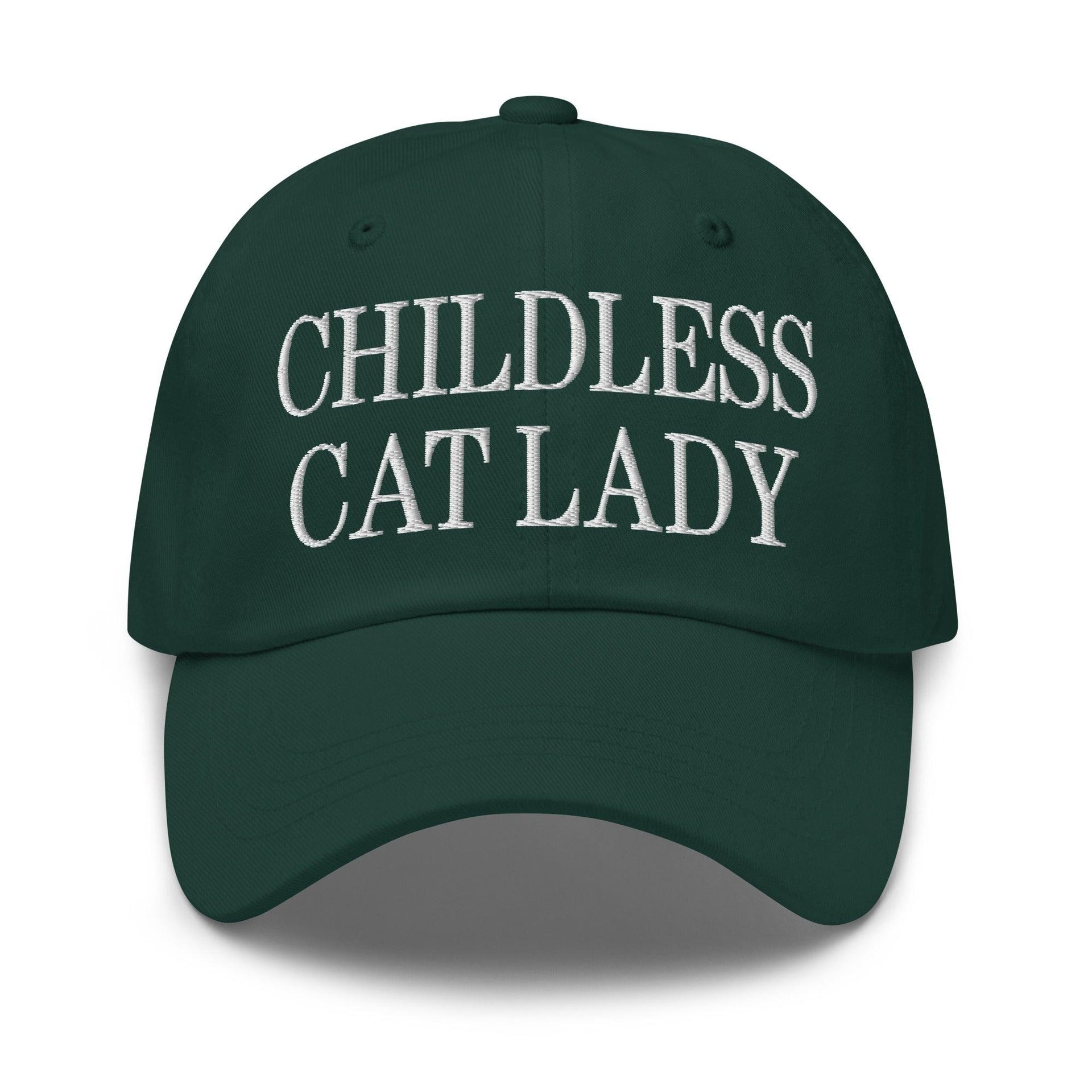 Childless Cat Lady Dad Hat Spruce Capital Crowns Dad Hats Liberal