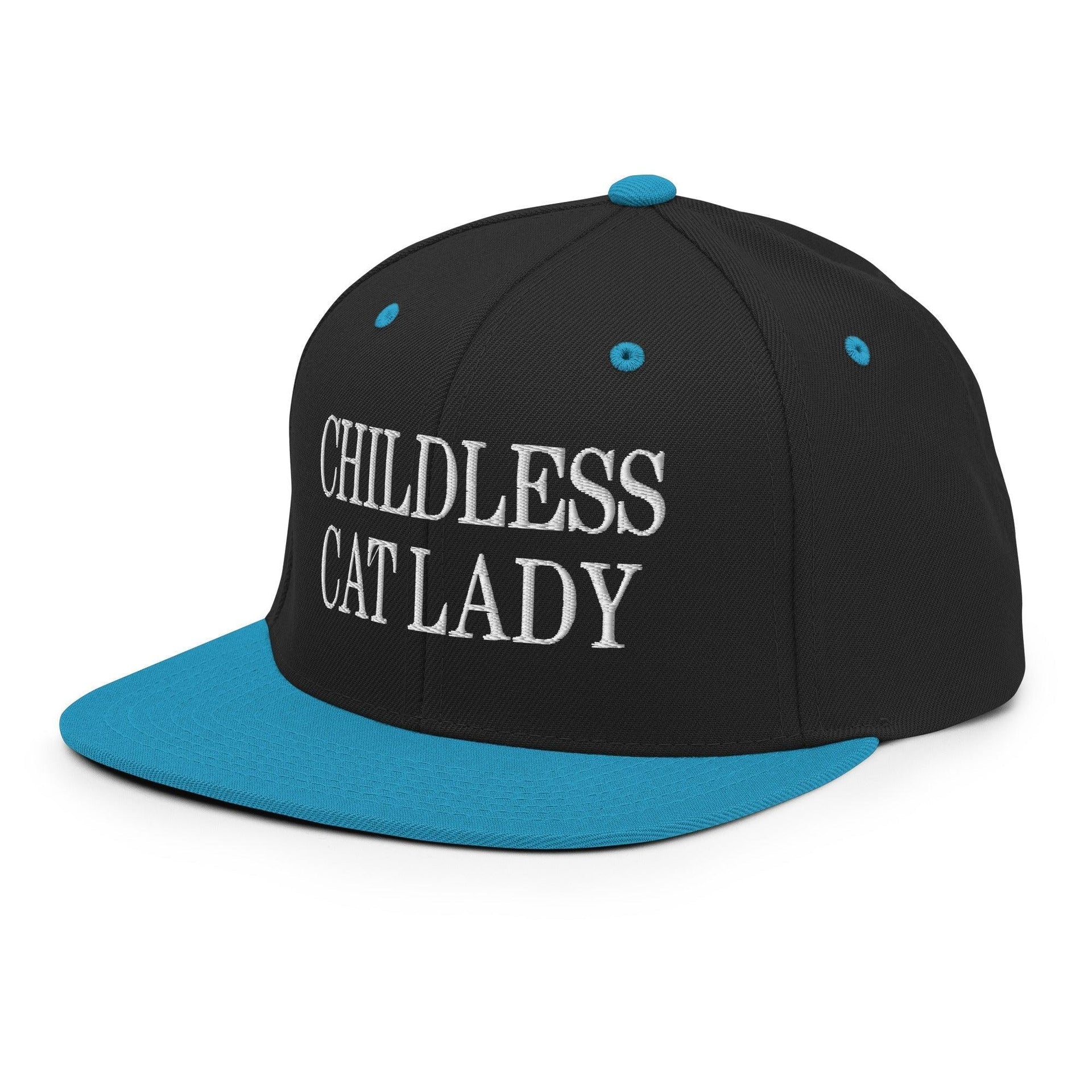 Childless Cat Lady Flat Bill Brim Snapback Hat Capital Crowns Liberal Snapback Hats