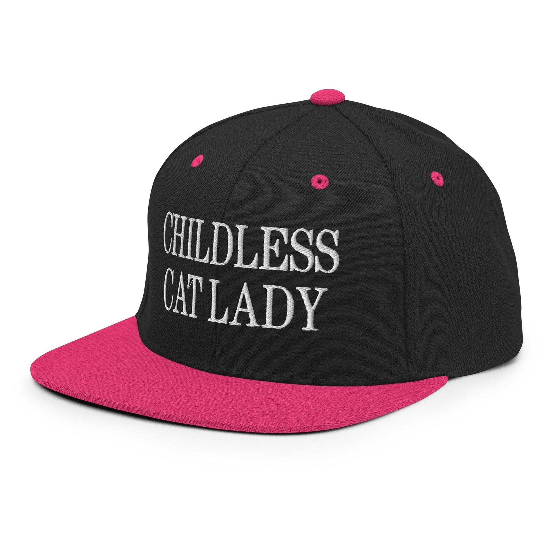 Childless Cat Lady Flat Bill Brim Snapback Hat Capital Crowns Liberal Snapback Hats