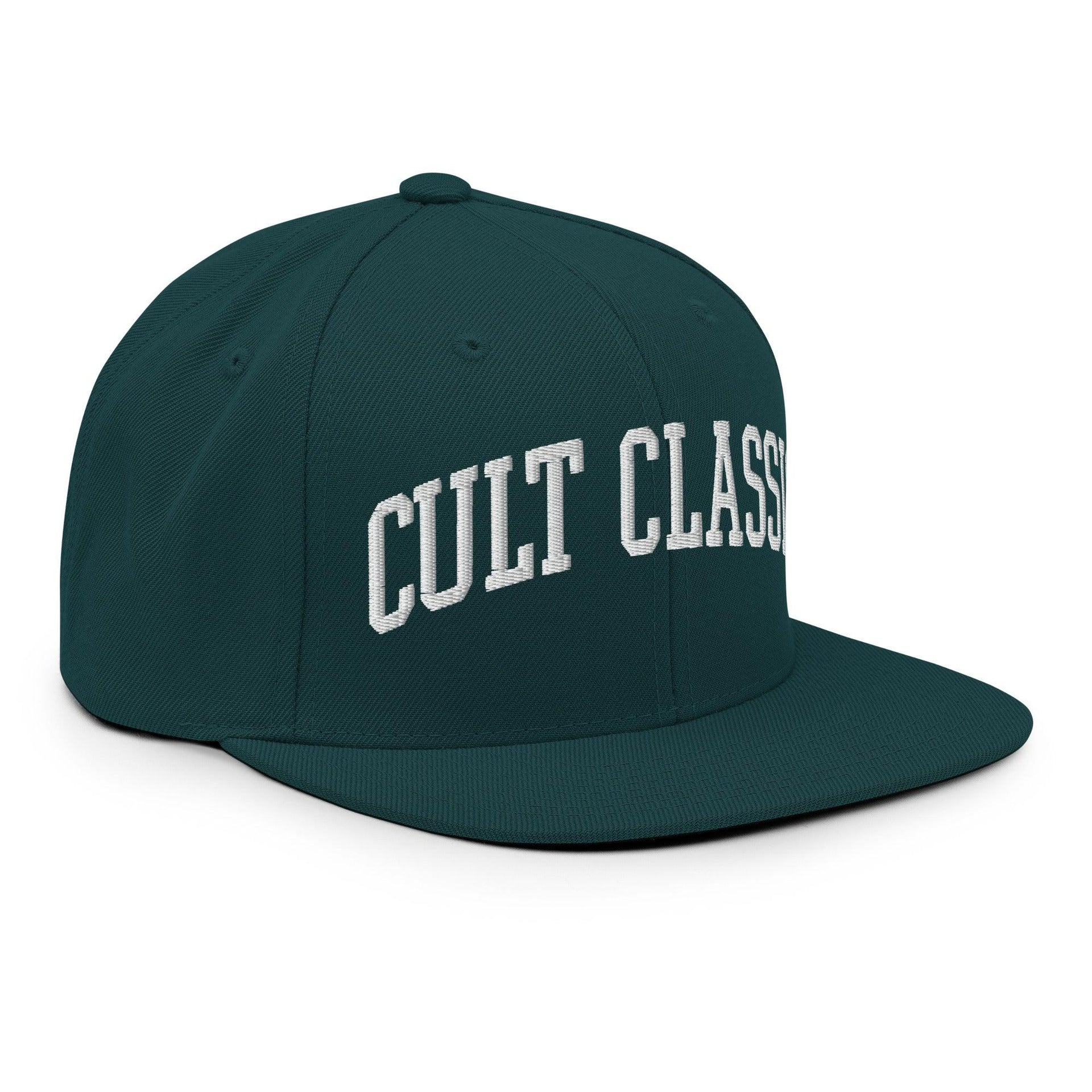Cult Classic Embroidered Flat Bill Brim Snapback Hat Capital Crowns Funny Snapback Hats