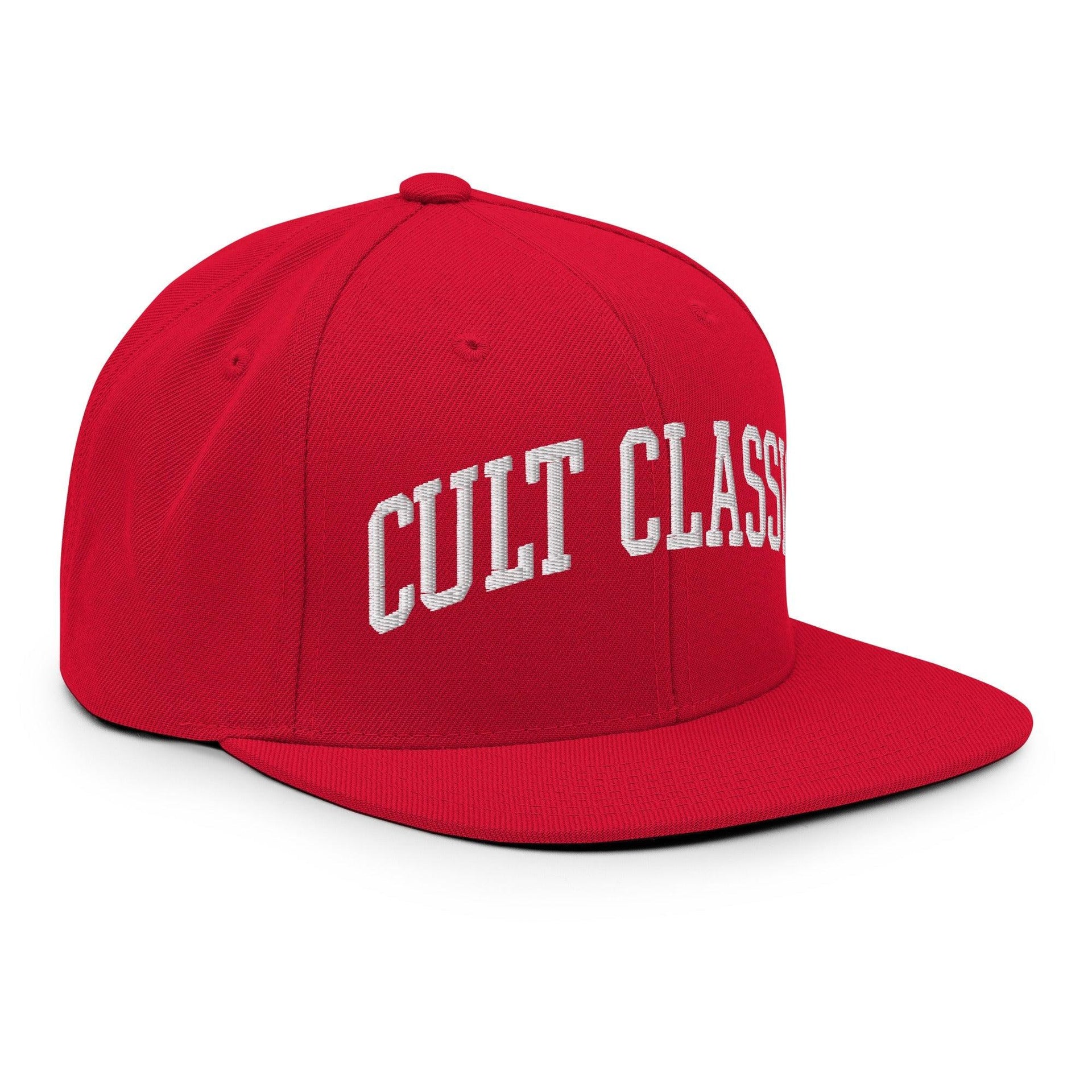 Cult Classic Embroidered Flat Bill Brim Snapback Hat Capital Crowns Funny Snapback Hats