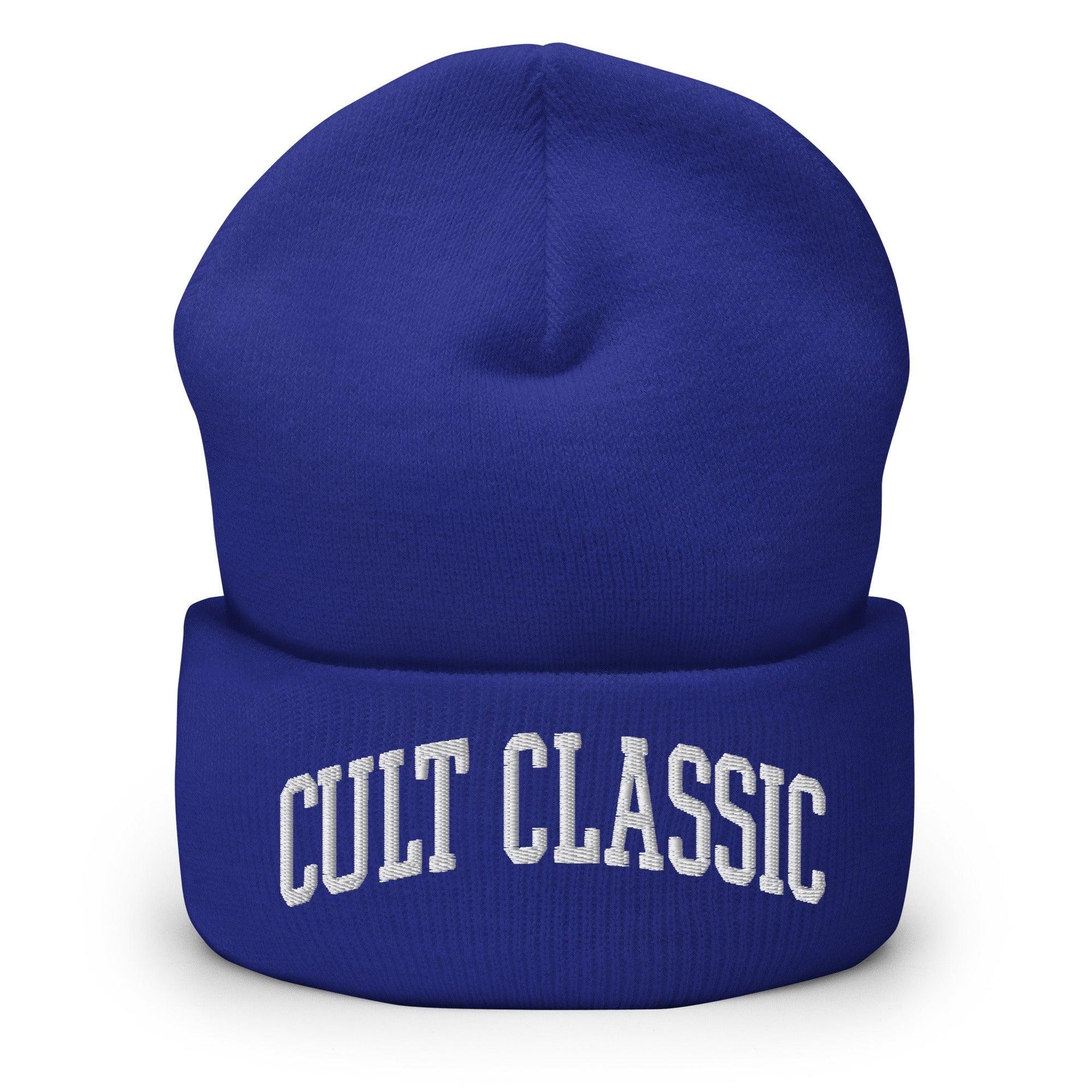 Cult Classic Embroidered Knit Cuffed Beanie Royal Beanies Capital Crowns Funny