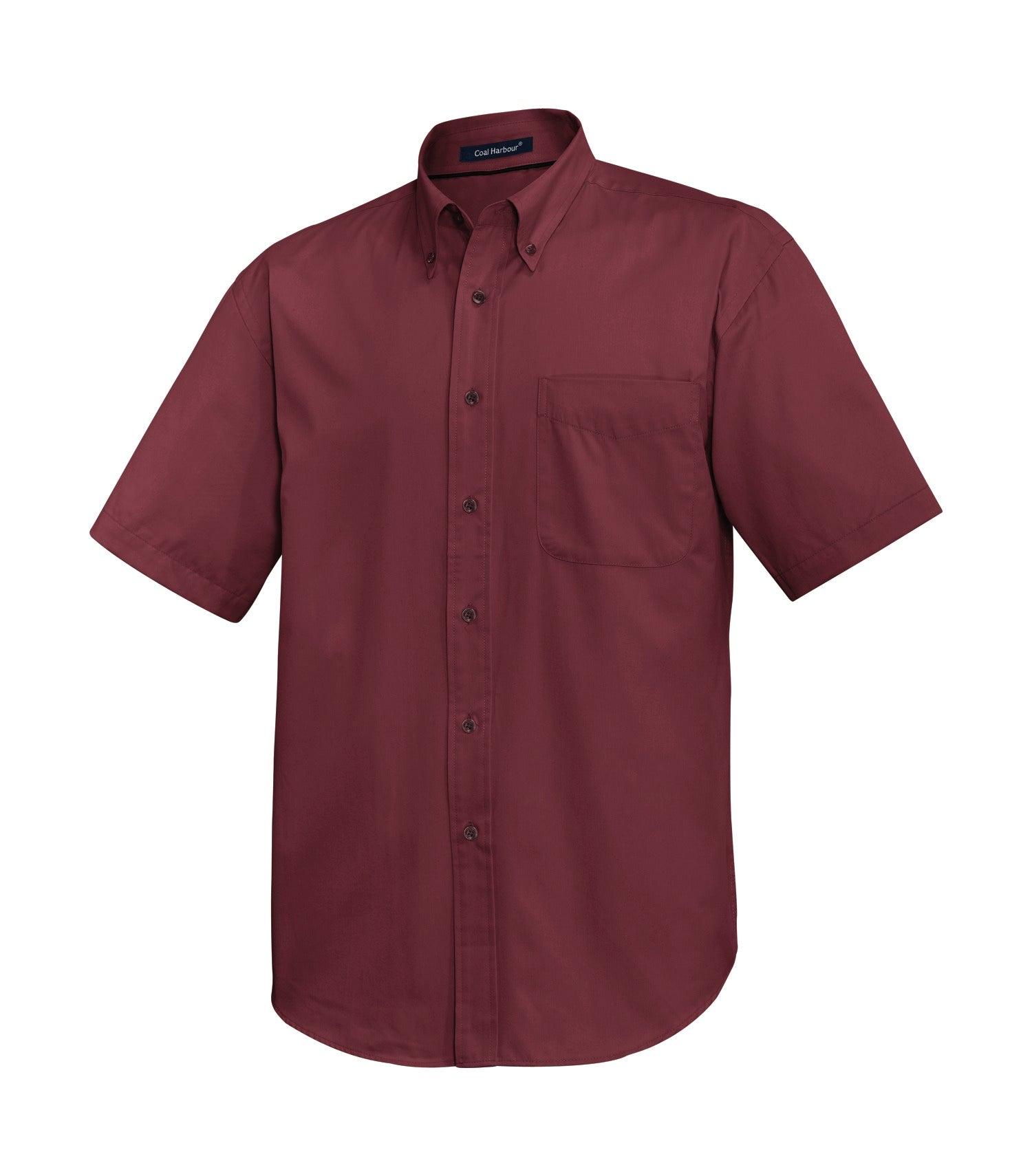CoalHarbour - DISCONTINUED COAL HARBOUR® EASY CARE BLEND SHORT SLEEVE WOVEN SHIRT. - D510 Burgundy CoalHarbour D510