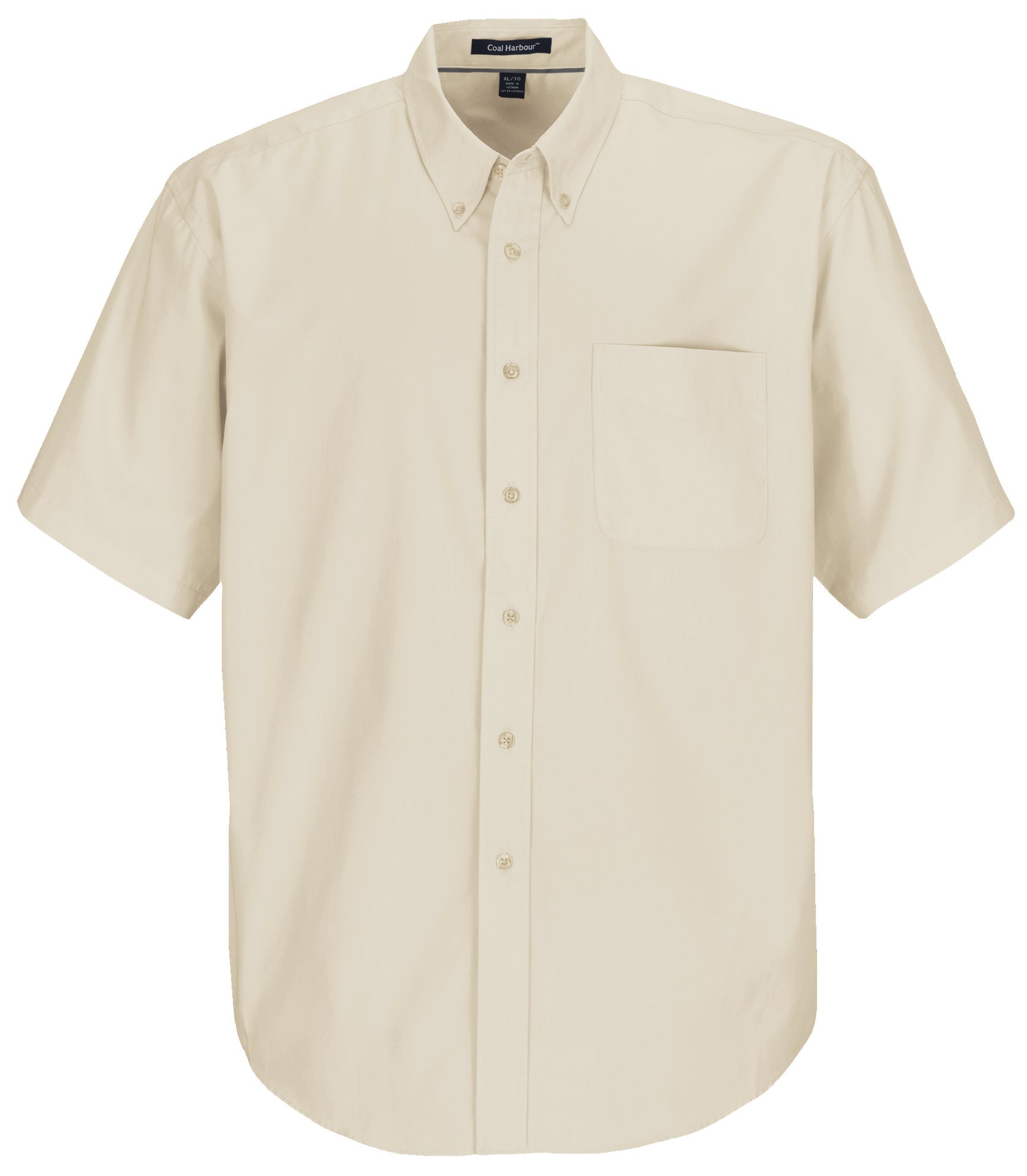 CoalHarbour - DISCONTINUED COAL HARBOUR® EASY CARE BLEND SHORT SLEEVE WOVEN SHIRT. - D510 Light Stone CoalHarbour D510