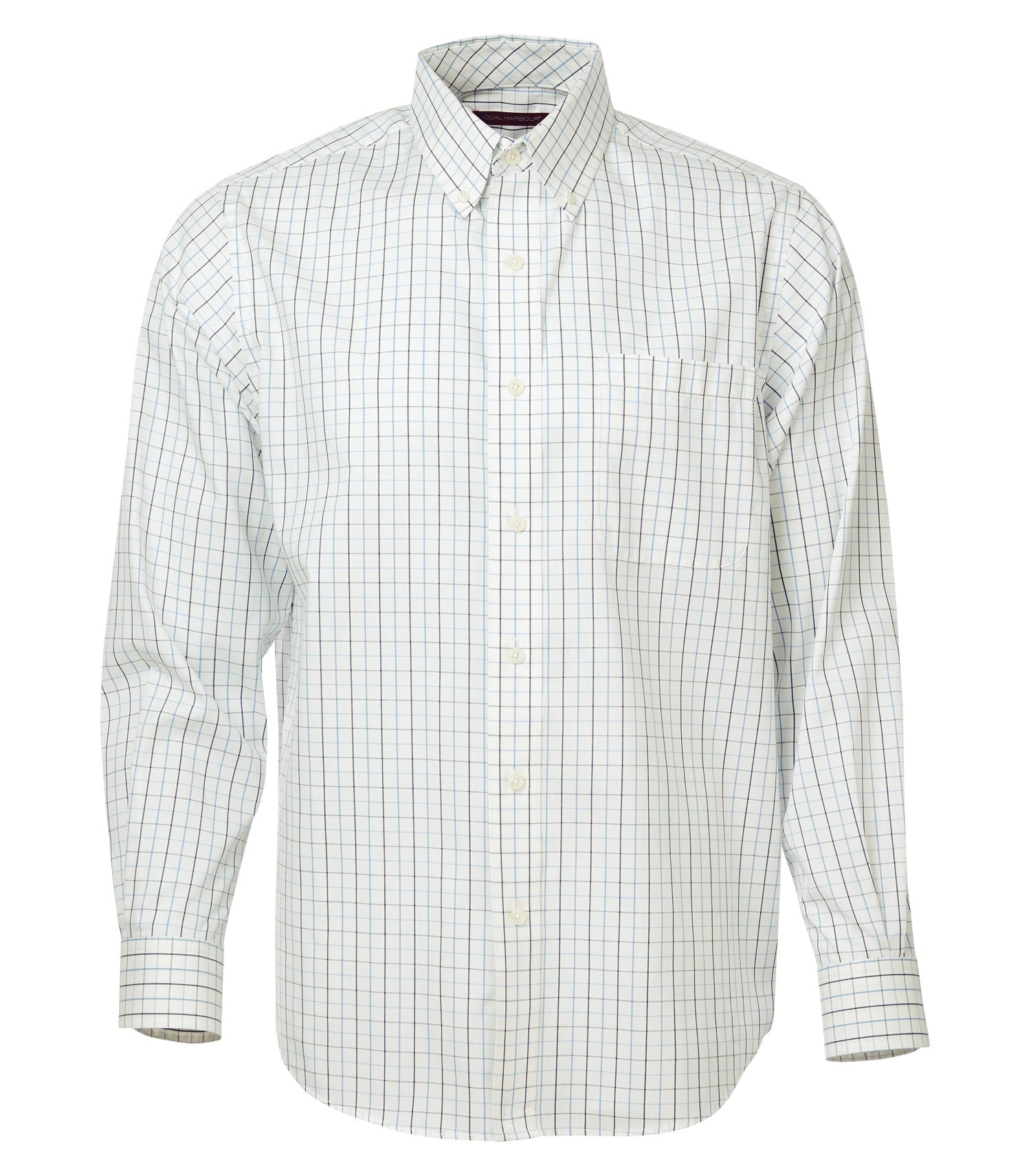 CoalHarbour - DISCONTINUED COAL HARBOUR® TATTERSALL CHECK WOVEN SHIRT. - D6005 White Navy CoalHarbour D6005