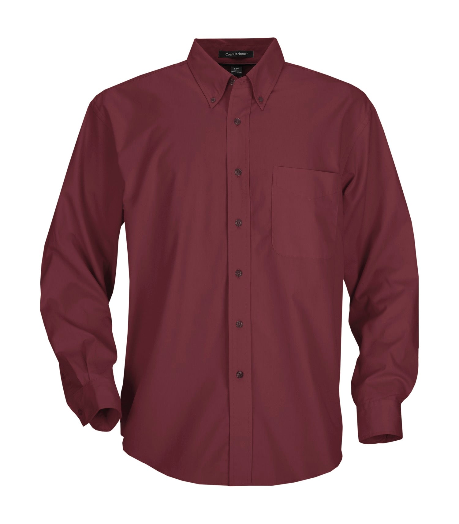 CoalHarbour - DISCONTINUED COAL HARBOUR® EASY CARE BLEND LONG SLEEVE WOVEN SHIRT. - D610 Burgundy CoalHarbour D610