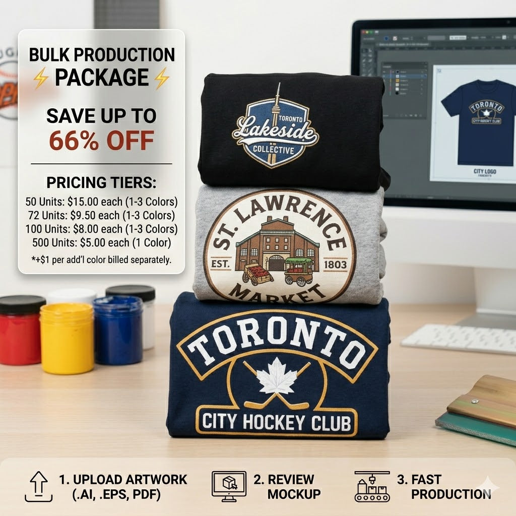 Premium Screen-Printed T-Shirts – Bulk Production Package