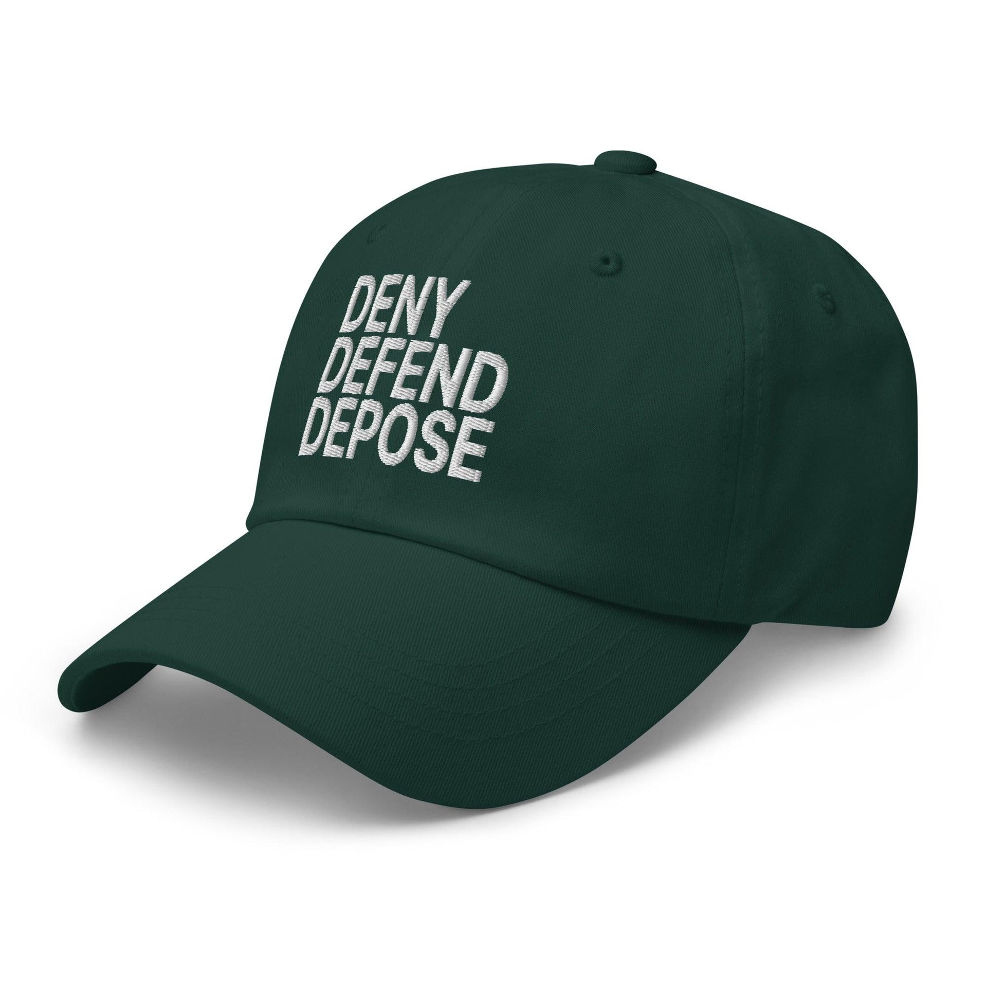 Deny Defend Depose Embroidered Dad Hat Capital Crowns Dad Hats Funny LADs