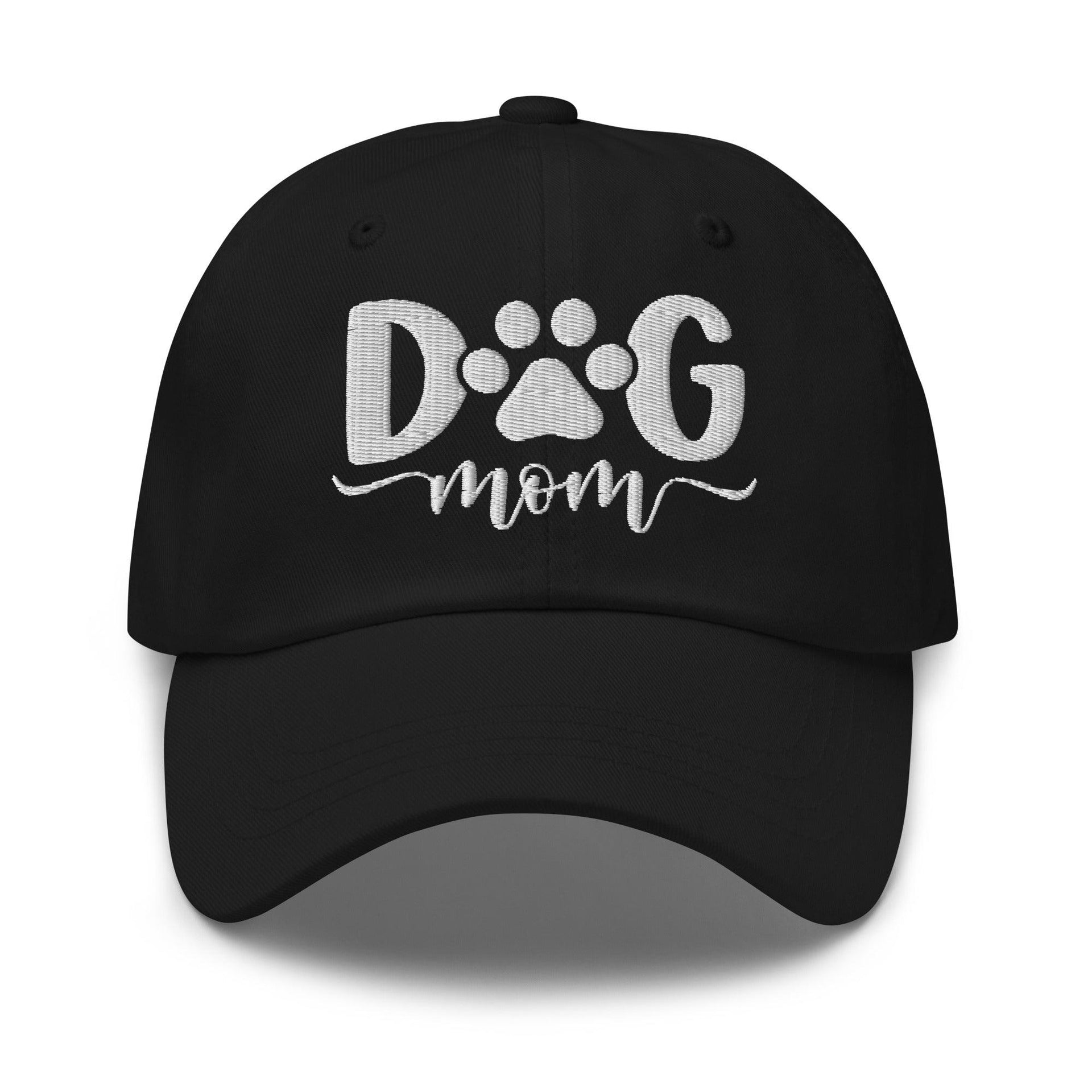 Dog Mom Embroidered Dad Hat Black Capital Crowns Dad Hats Funny