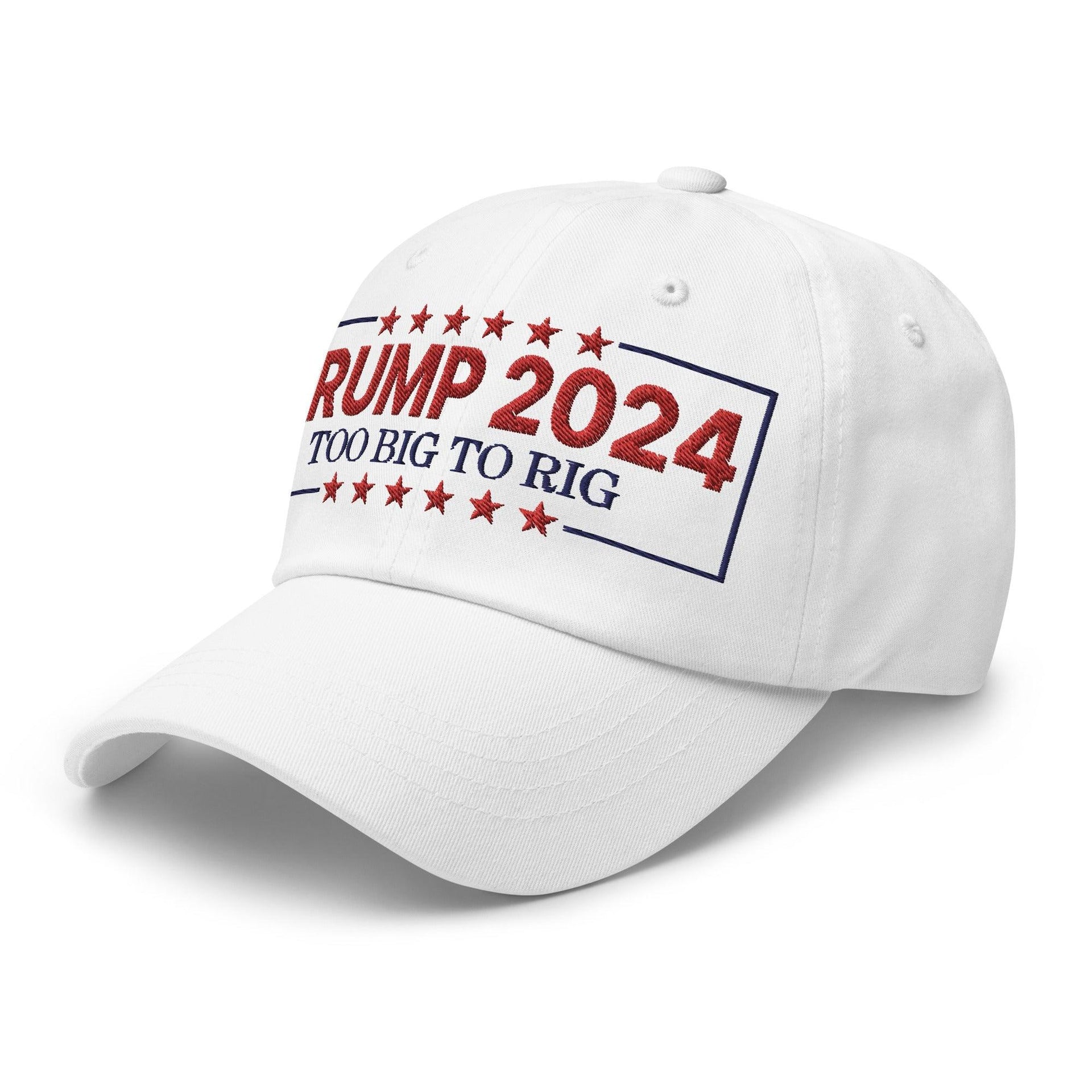 Donald Trump 2024 Too Big to Rig Dad Hat Capital Crowns Conservative Dad Hats LADs