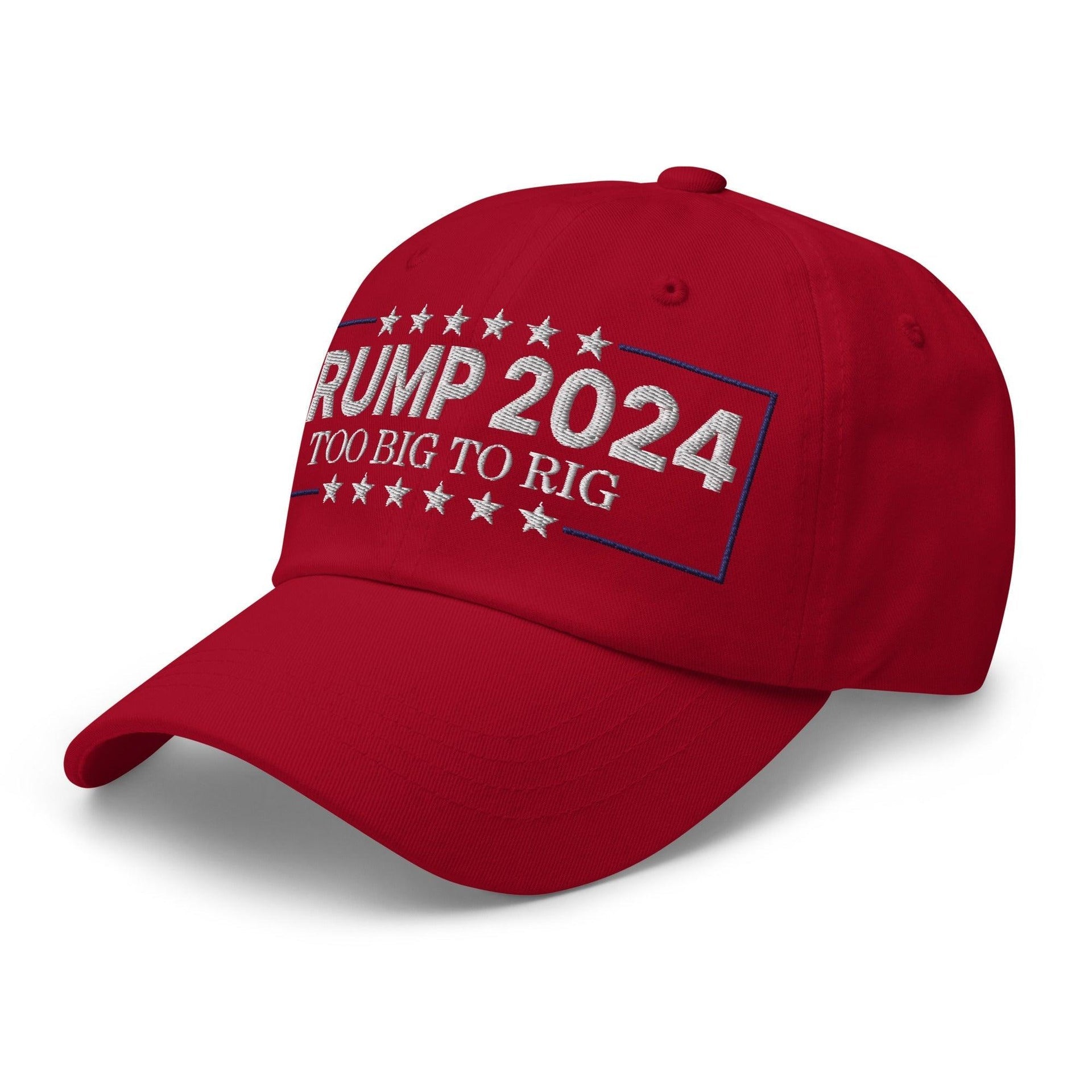 Donald Trump 2024 Too Big to Rig Dad Hat Capital Crowns Conservative Dad Hats LADs
