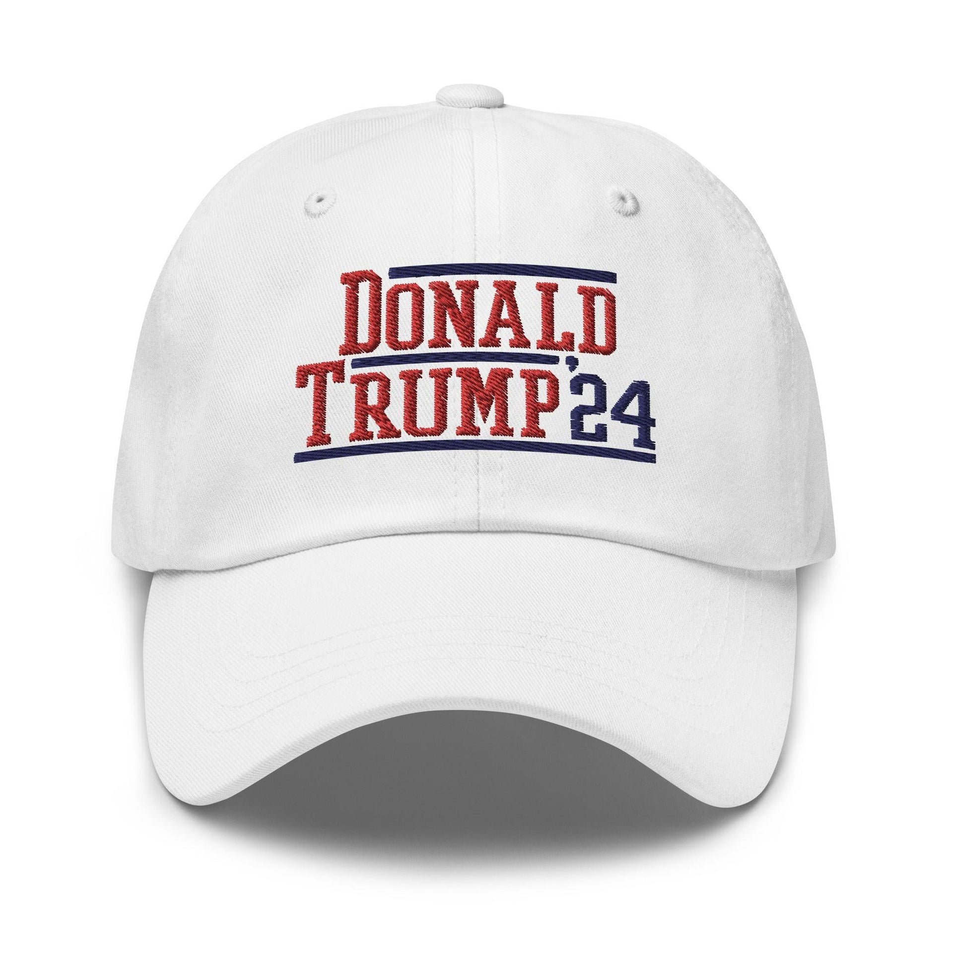 Donald Trump 2024 Dad Hat White Capital Crowns Conservative Dad Hats LADs