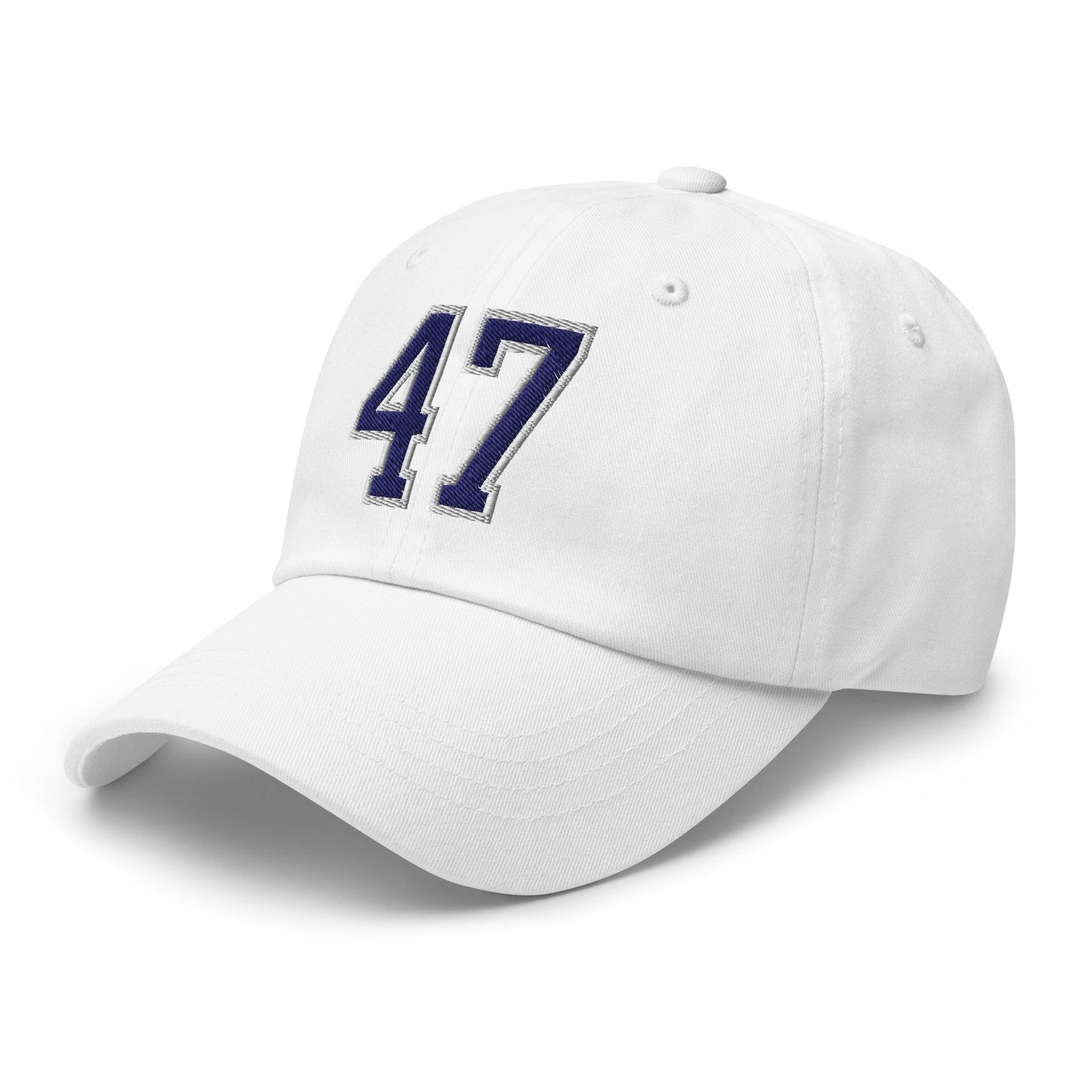 Donald Trump 47 Embroidered Dad Hat Blue/White Capital Crowns Conservative Dad Hats LADs