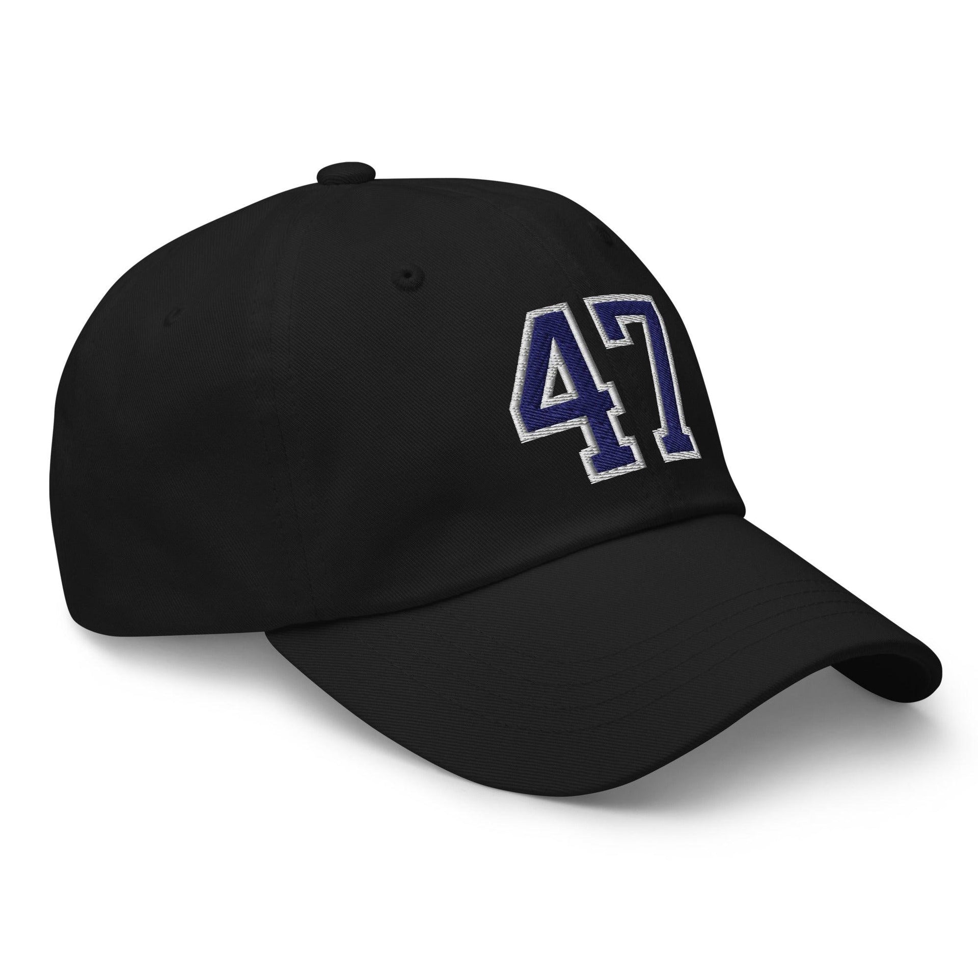 Donald Trump 47 Embroidered Dad Hat Blue/White Capital Crowns Conservative Dad Hats LADs